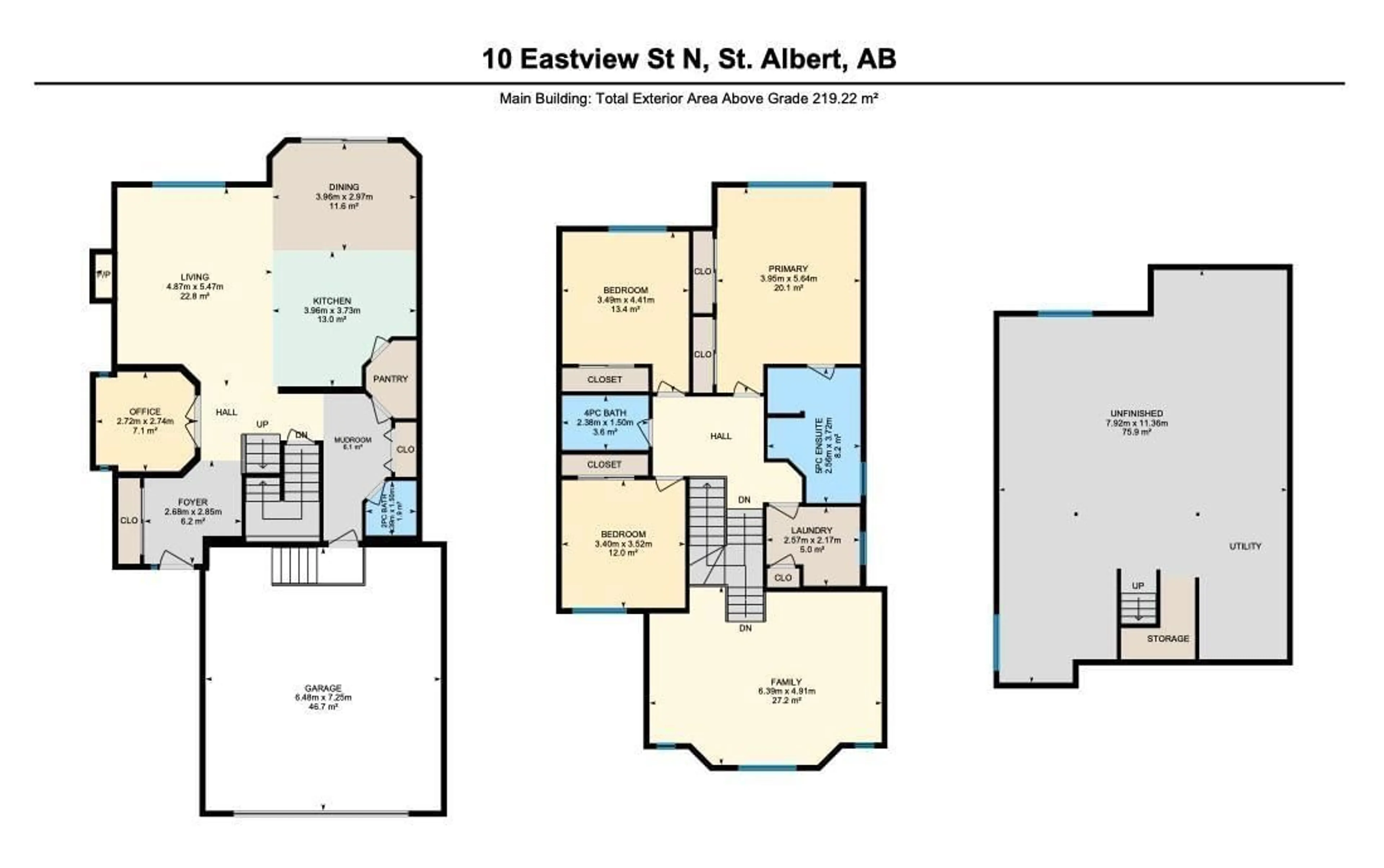Floor plan for 10 EASTVIEW ST, St. Albert Alberta T8N4G5