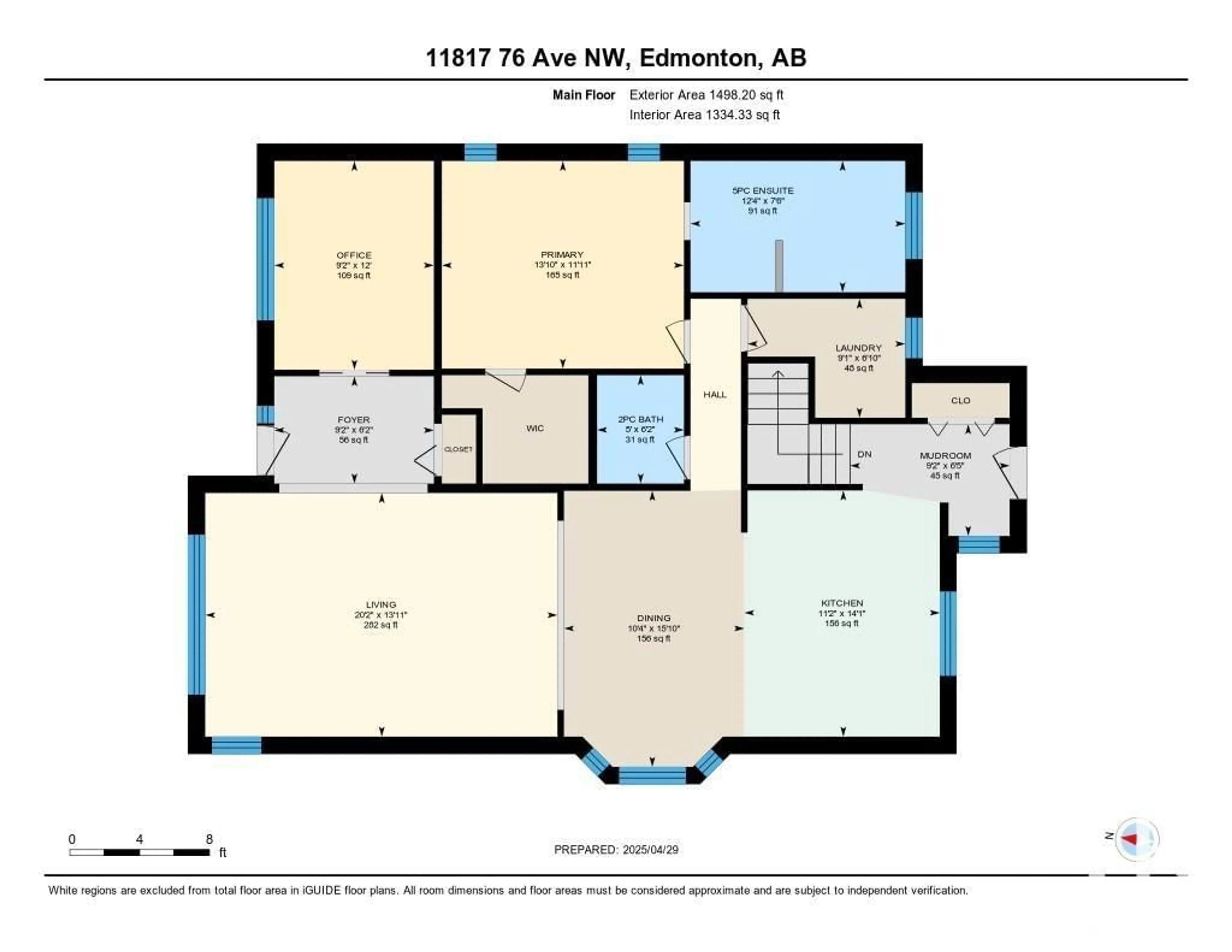 Floor plan for 11817 76 AV, Edmonton Alberta T6G0L1