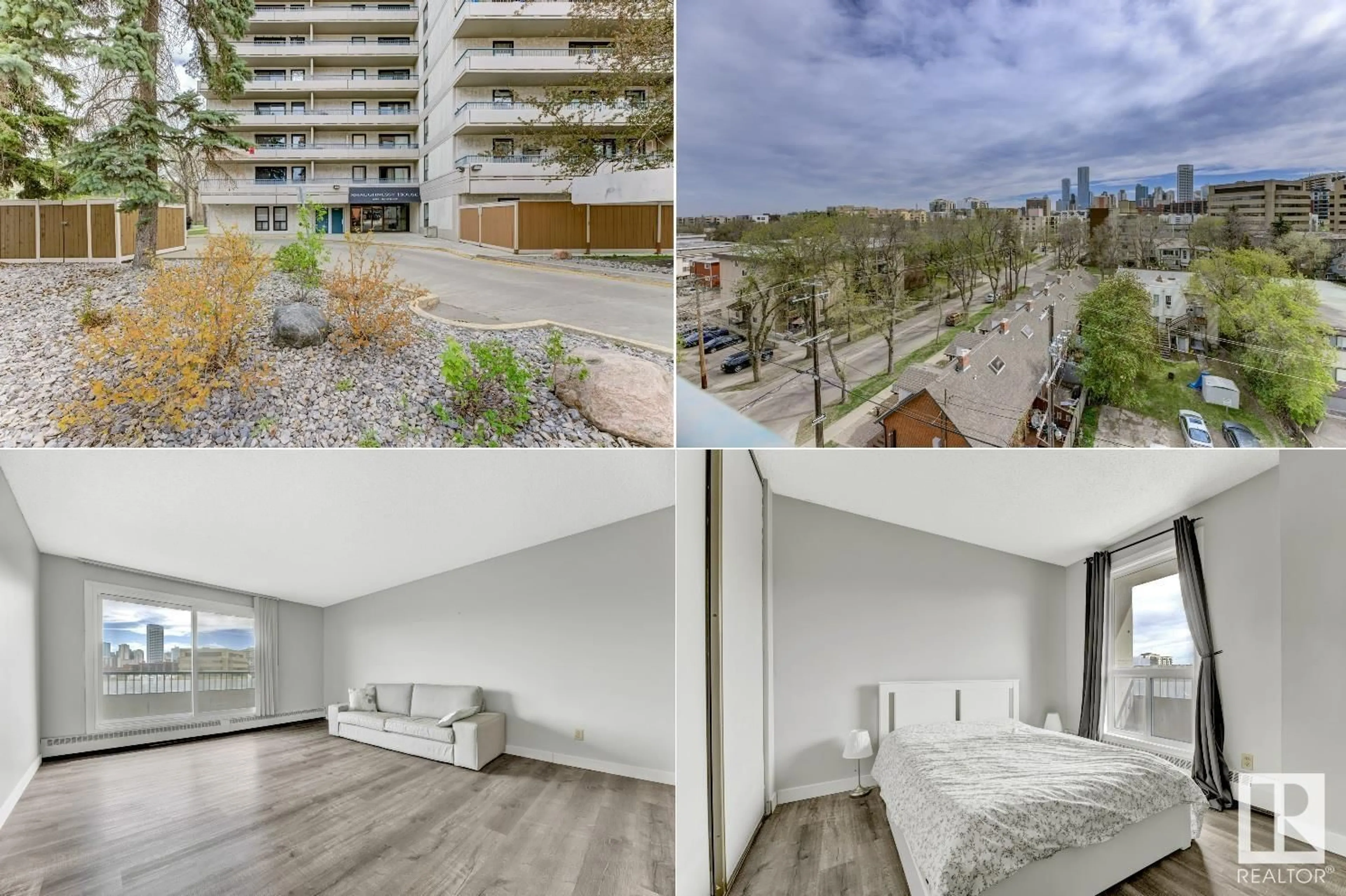 A pic from outside/outdoor area/front of a property/back of a property/a pic from drone, unknown for 708 - 10175 114 ST NW, Edmonton Alberta T5K2L4