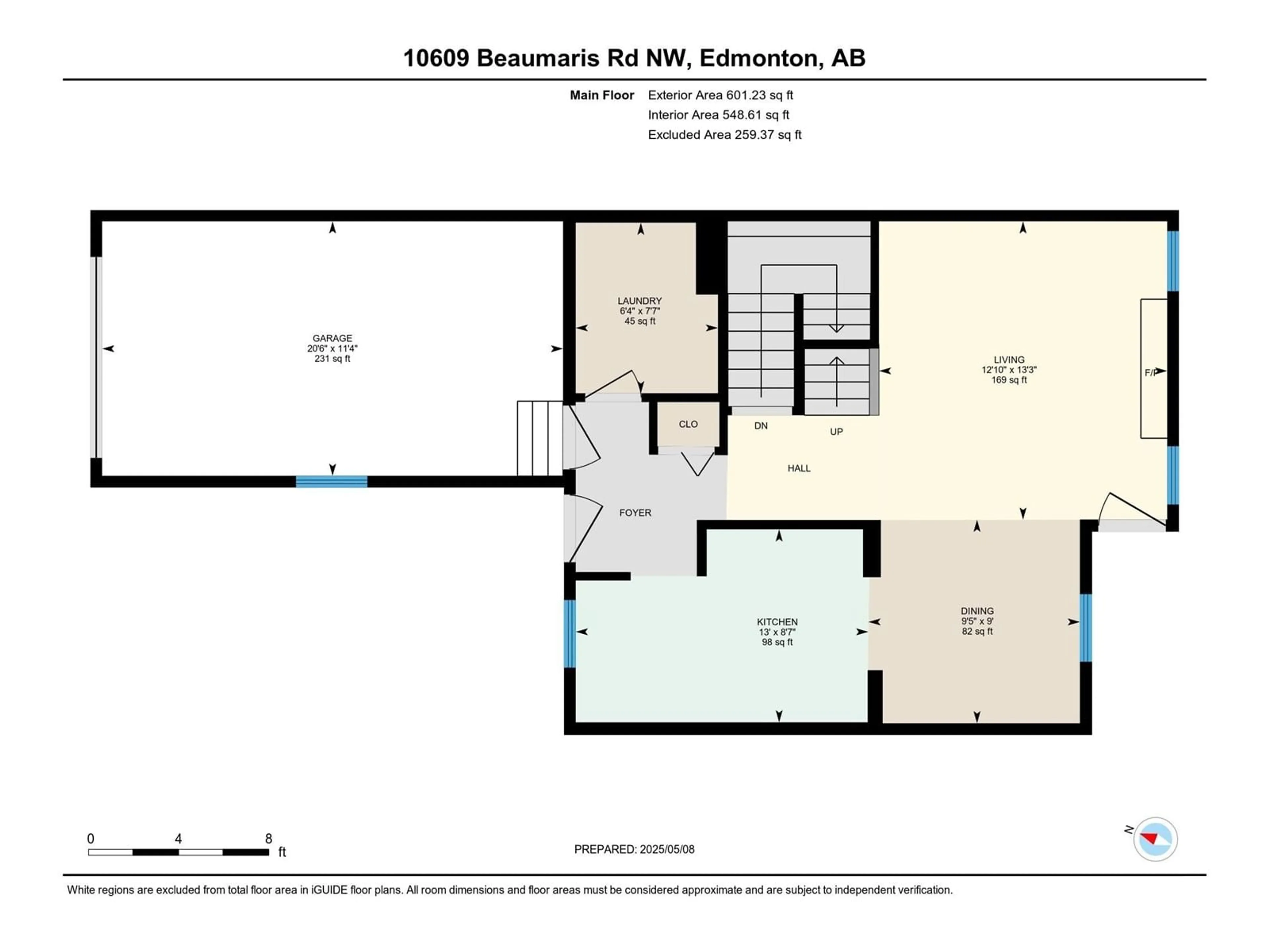 Floor plan for 10609 BEAUMARIS RD, Edmonton Alberta T5X5J5