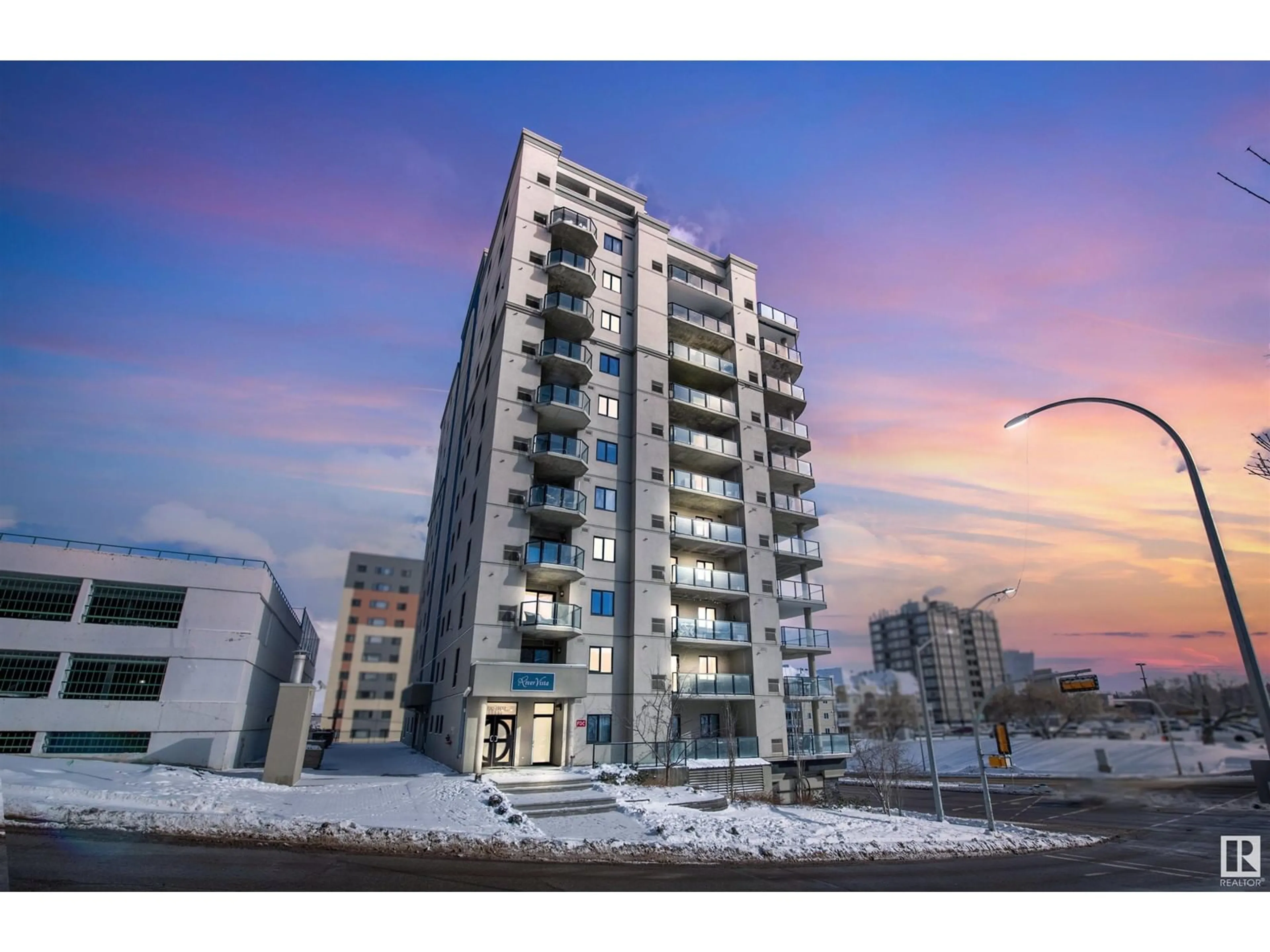 A pic from outside/outdoor area/front of a property/back of a property/a pic from drone, building for NW - 9707 106 ST, Edmonton Alberta T5K0B7