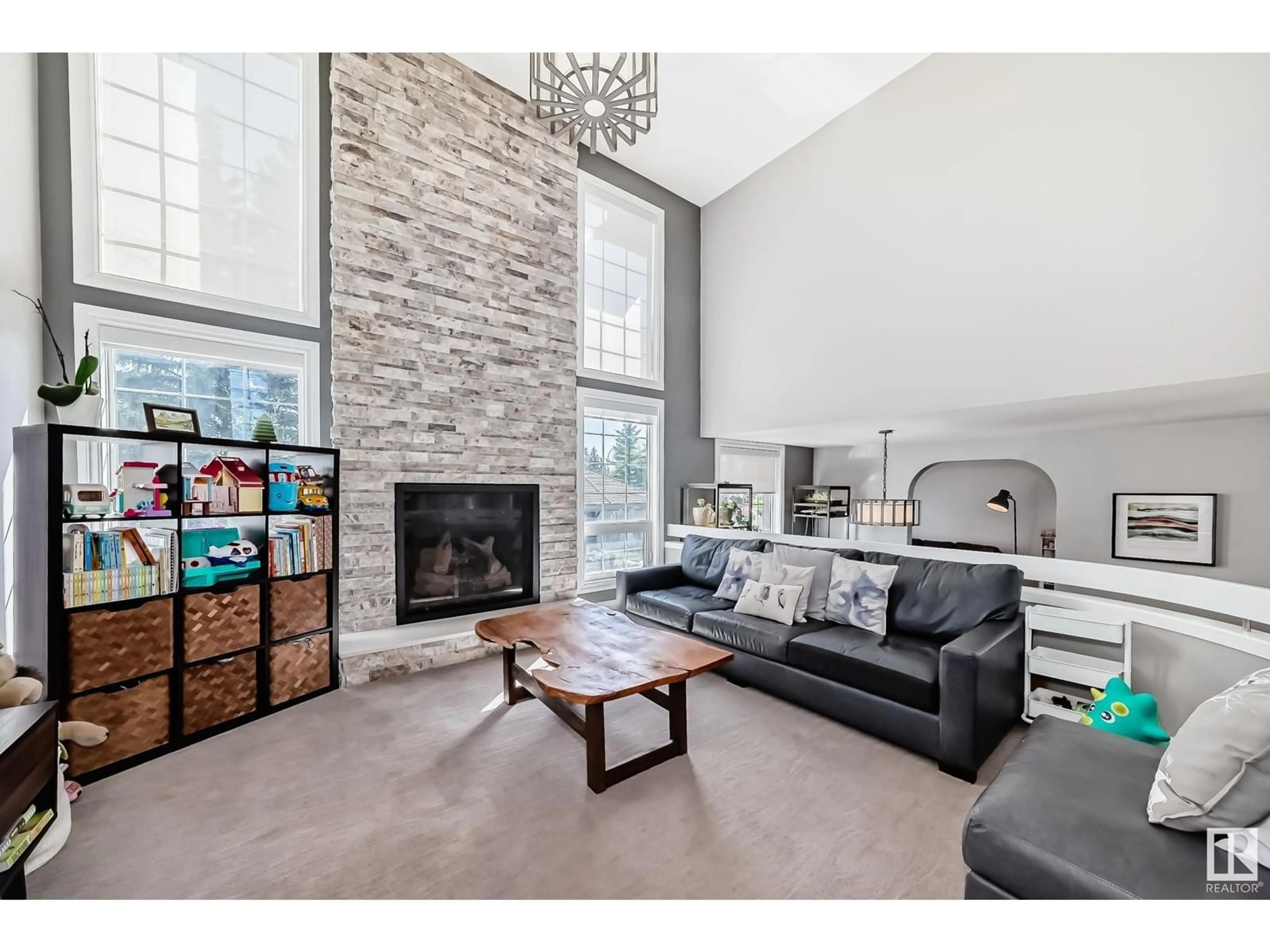 Living room with furniture, unknown for 18535 70 AV, Edmonton Alberta T5T3A6