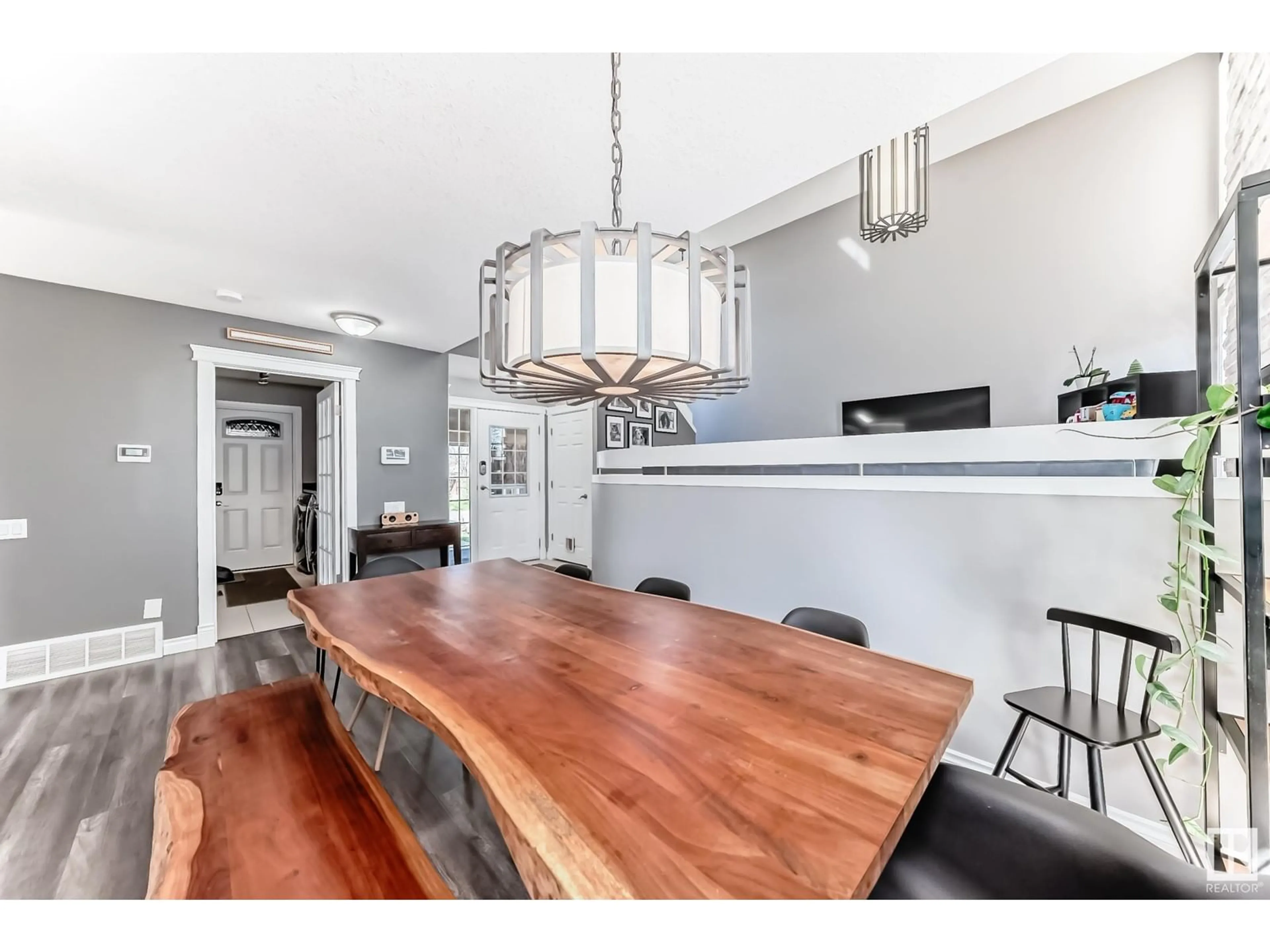 Open concept kitchen, wood/laminate floor for 18535 70 AV, Edmonton Alberta T5T3A6
