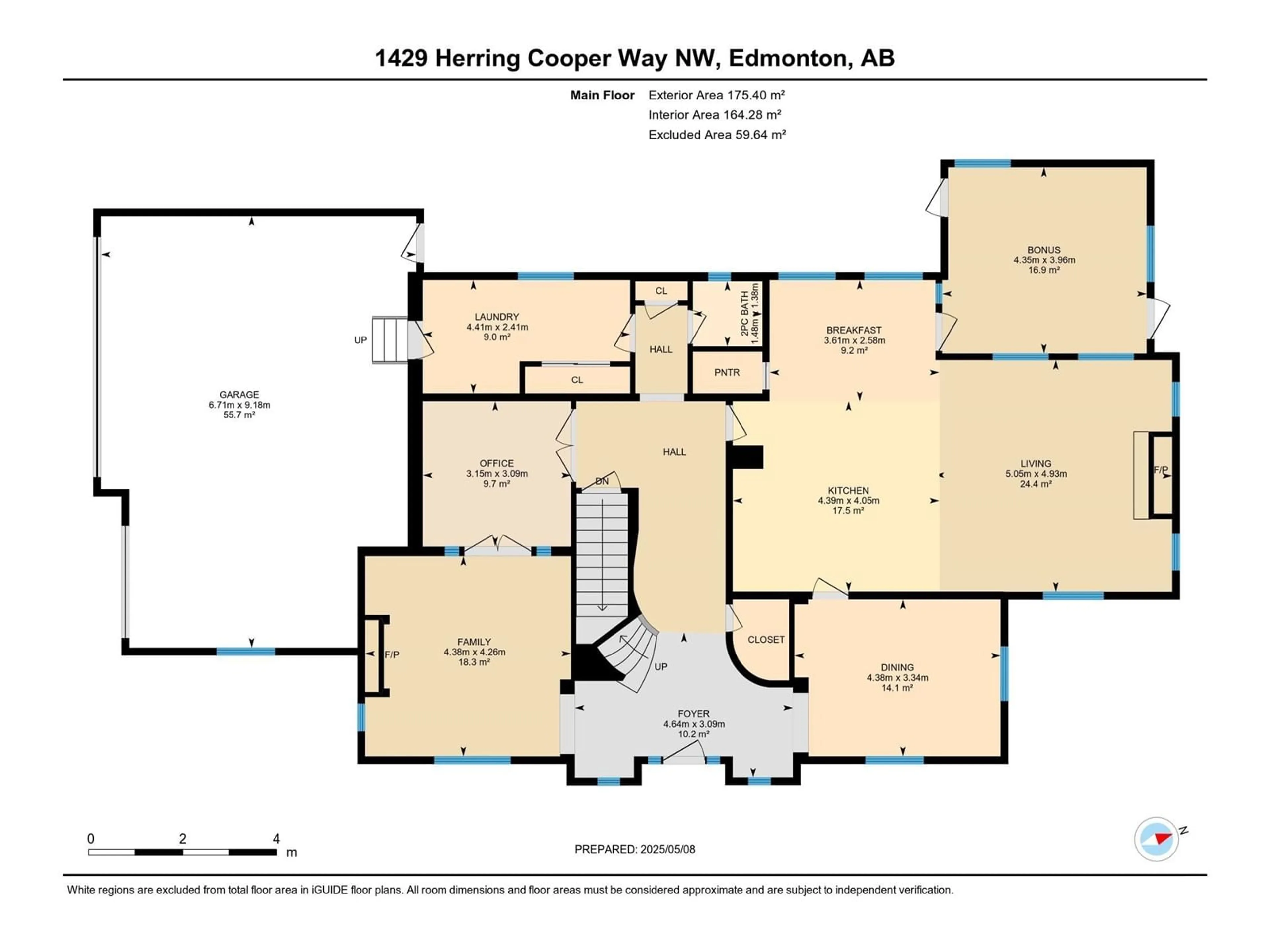 Floor plan for 1429 HERRING-COOPER WY, Edmonton Alberta T6R2L9