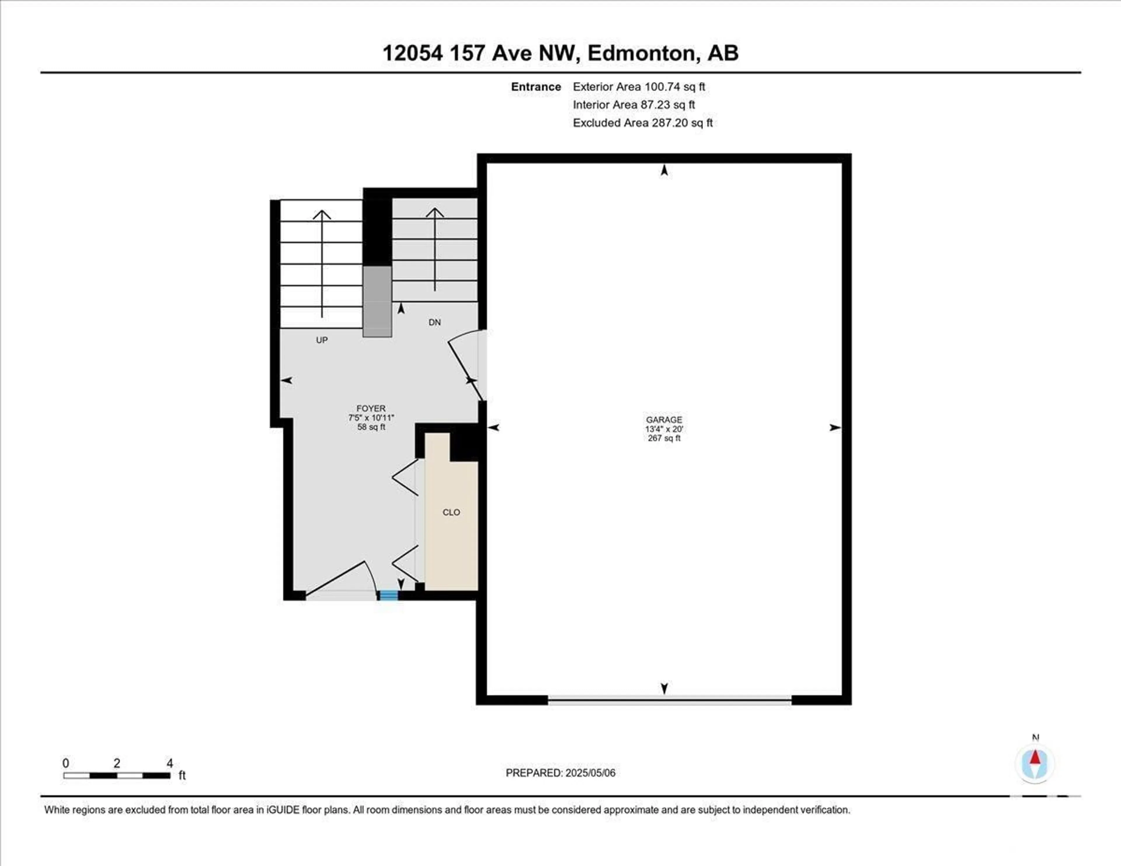 Floor plan for 12054 157 AV, Edmonton Alberta T5X2R9
