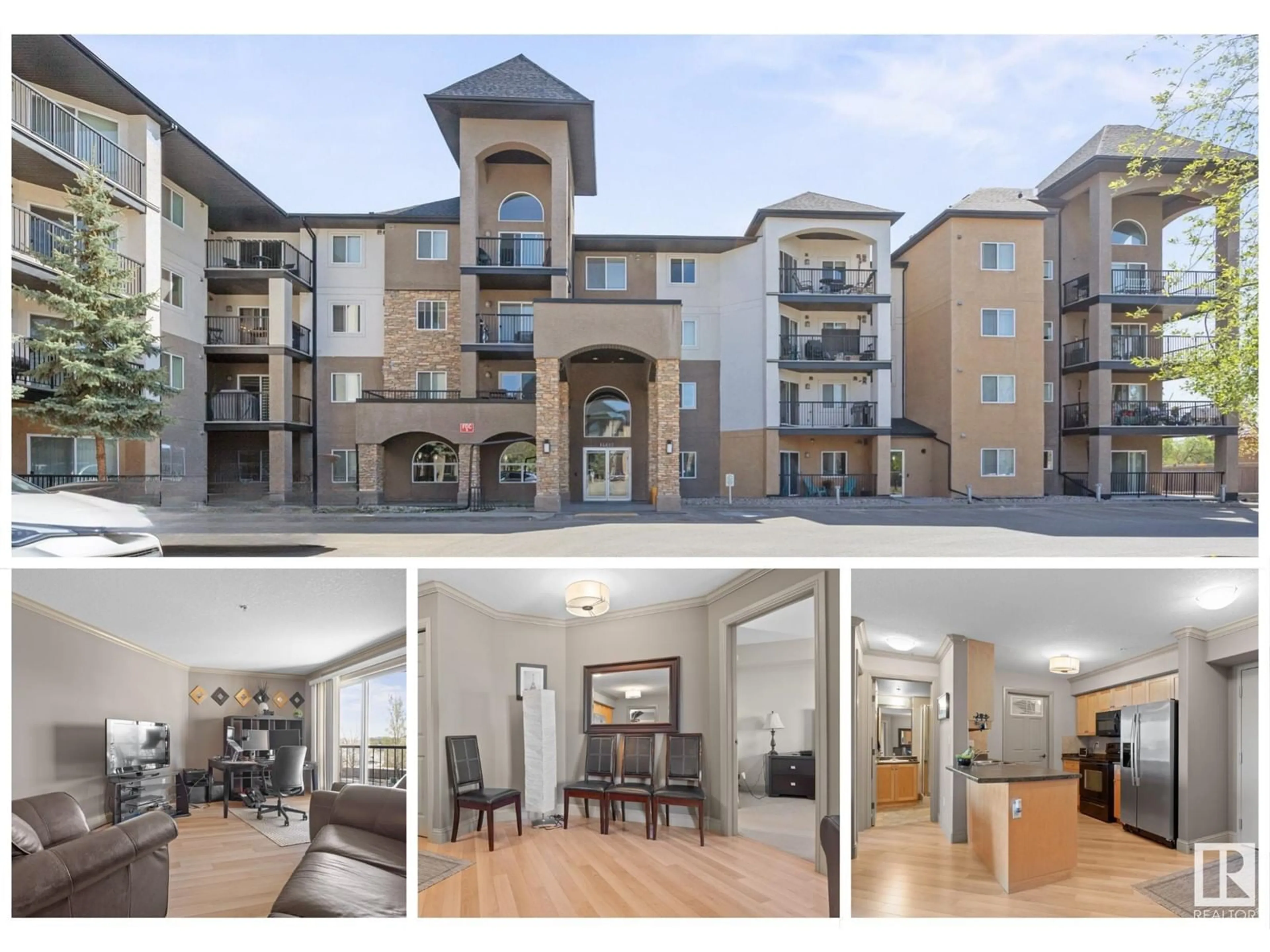 A pic from outside/outdoor area/front of a property/back of a property/a pic from drone, building for #302 - 14612 125 ST NW, Edmonton Alberta T5X0B6