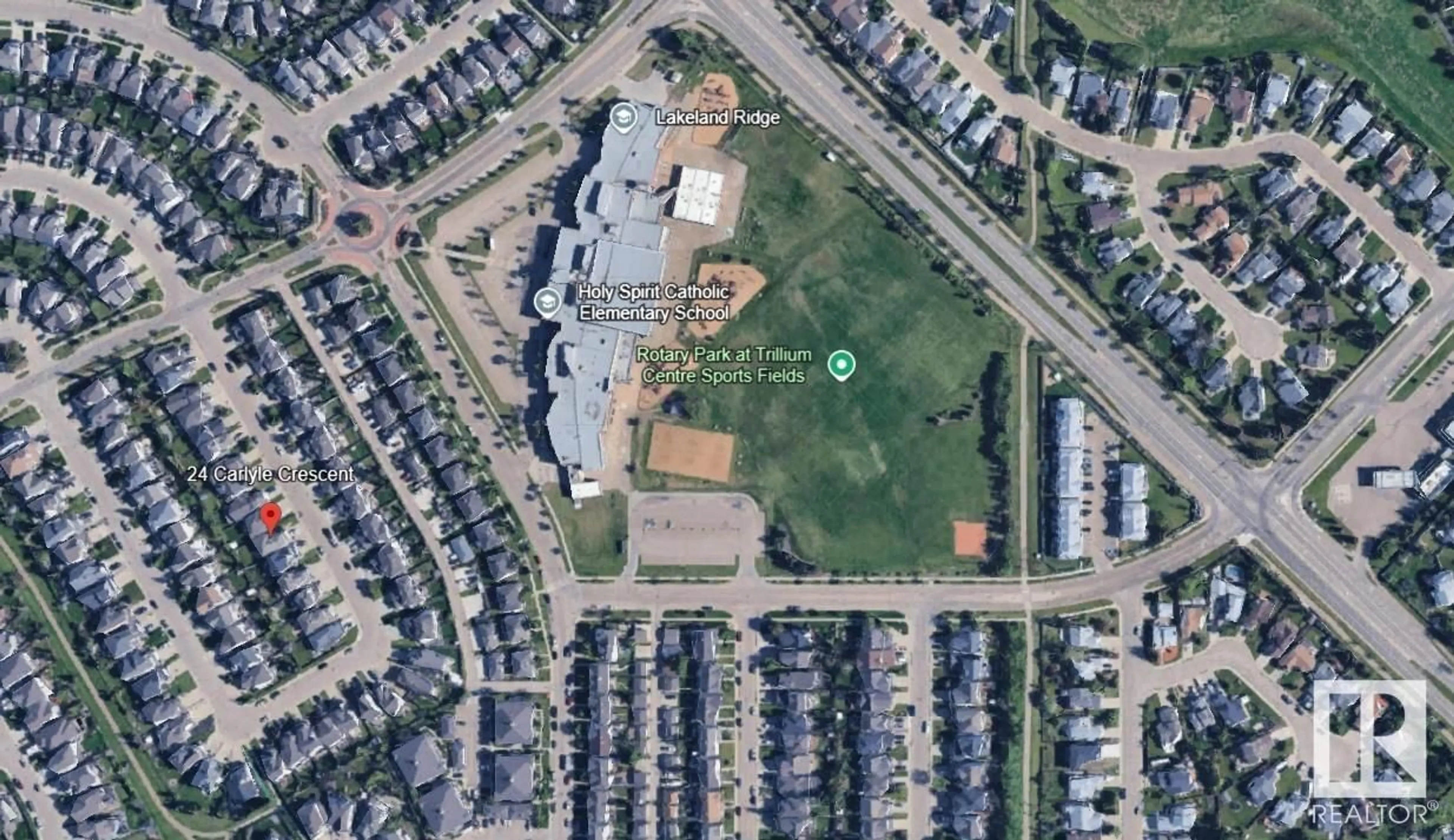 A pic from outside/outdoor area/front of a property/back of a property/a pic from drone, street for 24 CARLYLE CR, Sherwood Park Alberta T8H2T6