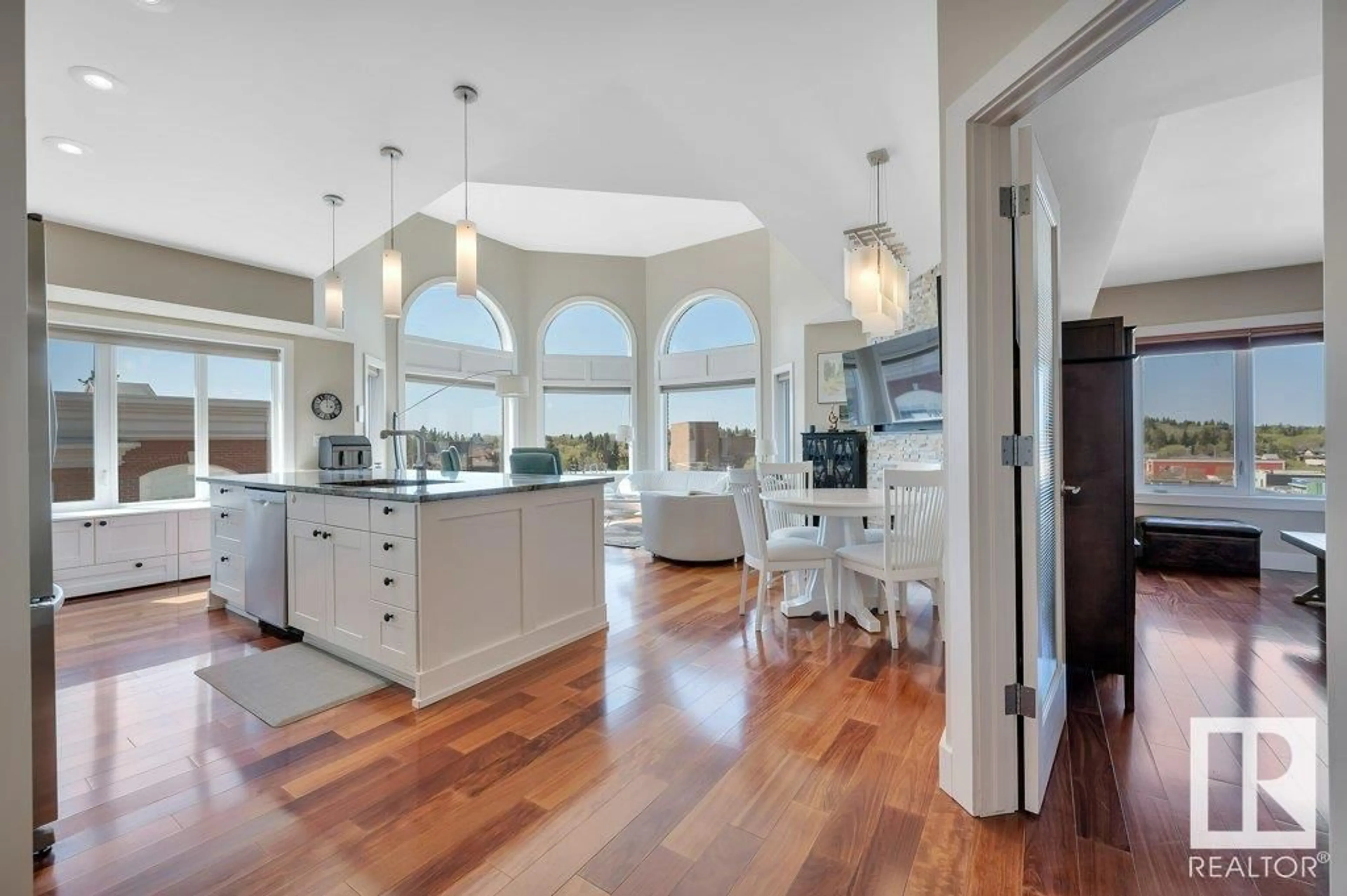 Open concept kitchen, ceramic/tile floor for 401 - 30 ST JOSEPH ST, St. Albert Alberta T8N7C9