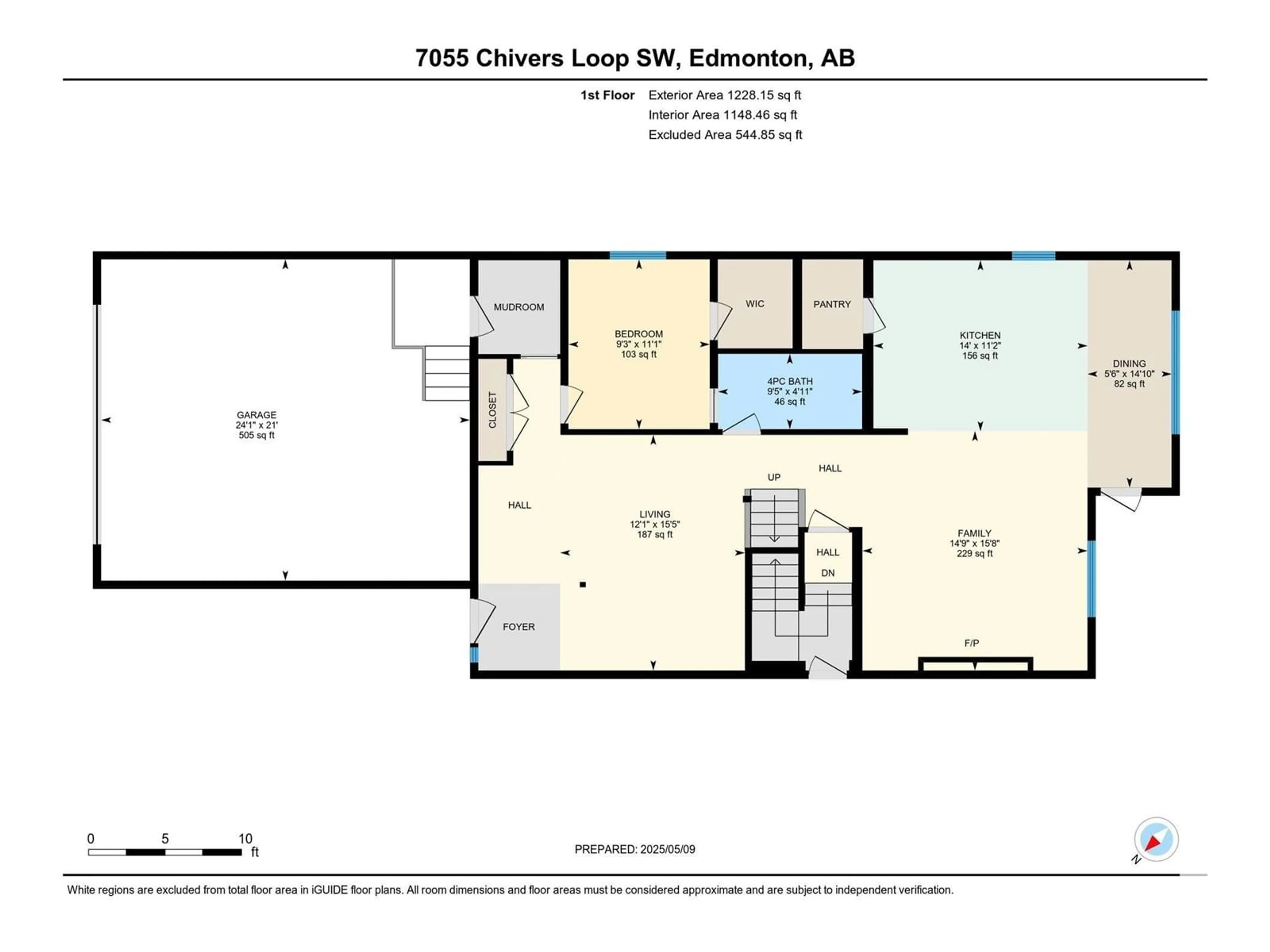 Floor plan for 7055 CHIVERS LO, Edmonton Alberta T6W4L9