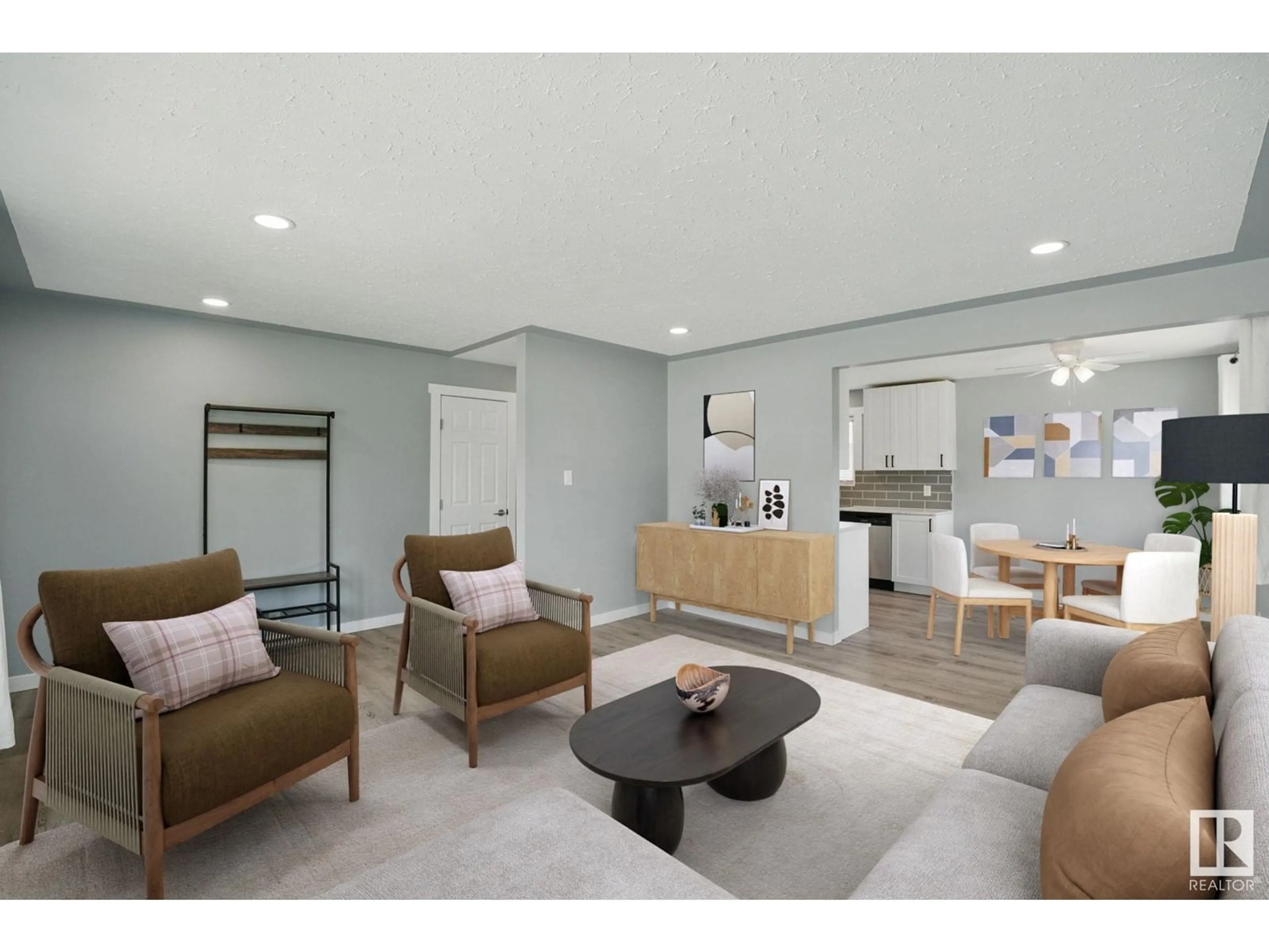 Living room with furniture, unknown for NW - 10407 136 AVE, Edmonton Alberta T5E1W2