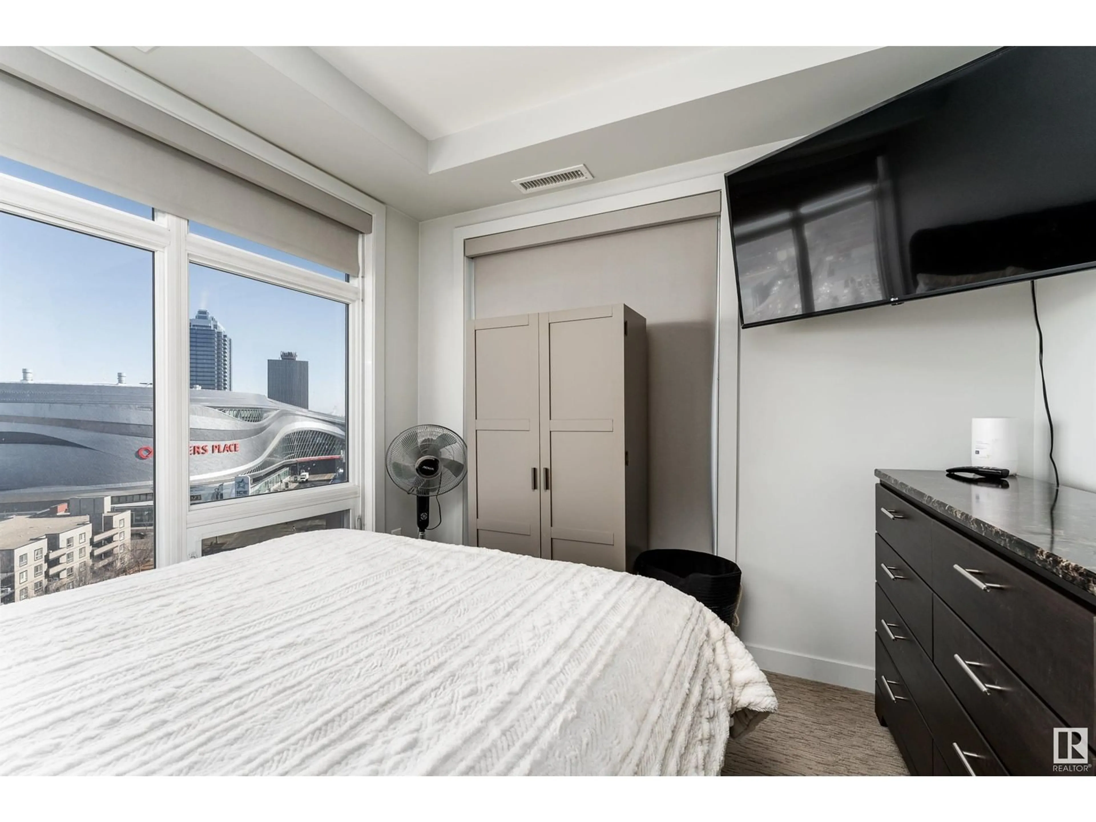 Bedroom with bed, unknown for 10388 - 1106 105 ST NW, Edmonton Alberta T5J0C2