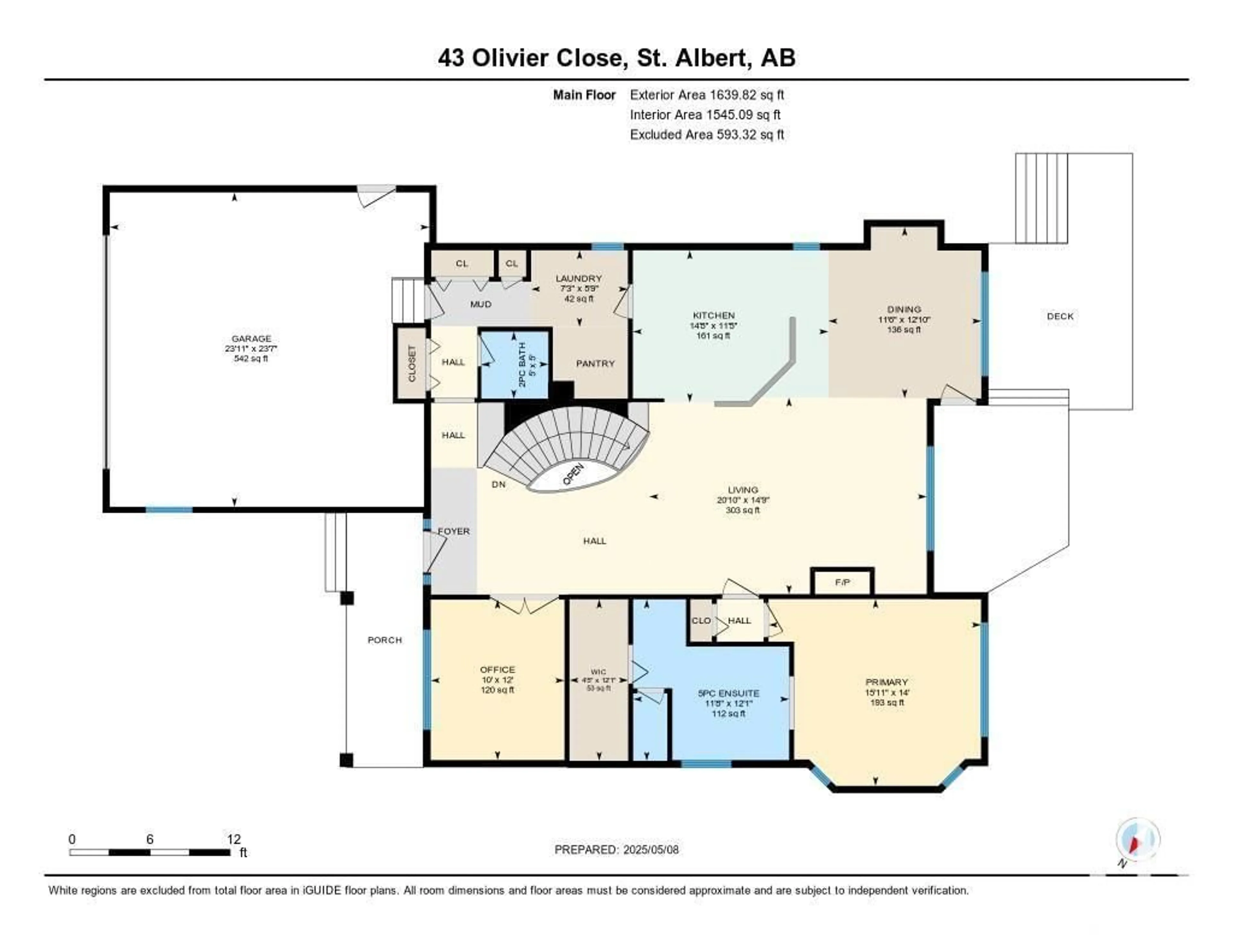 Floor plan for 43 OLIVIER CL, St. Albert Alberta T8N7H7