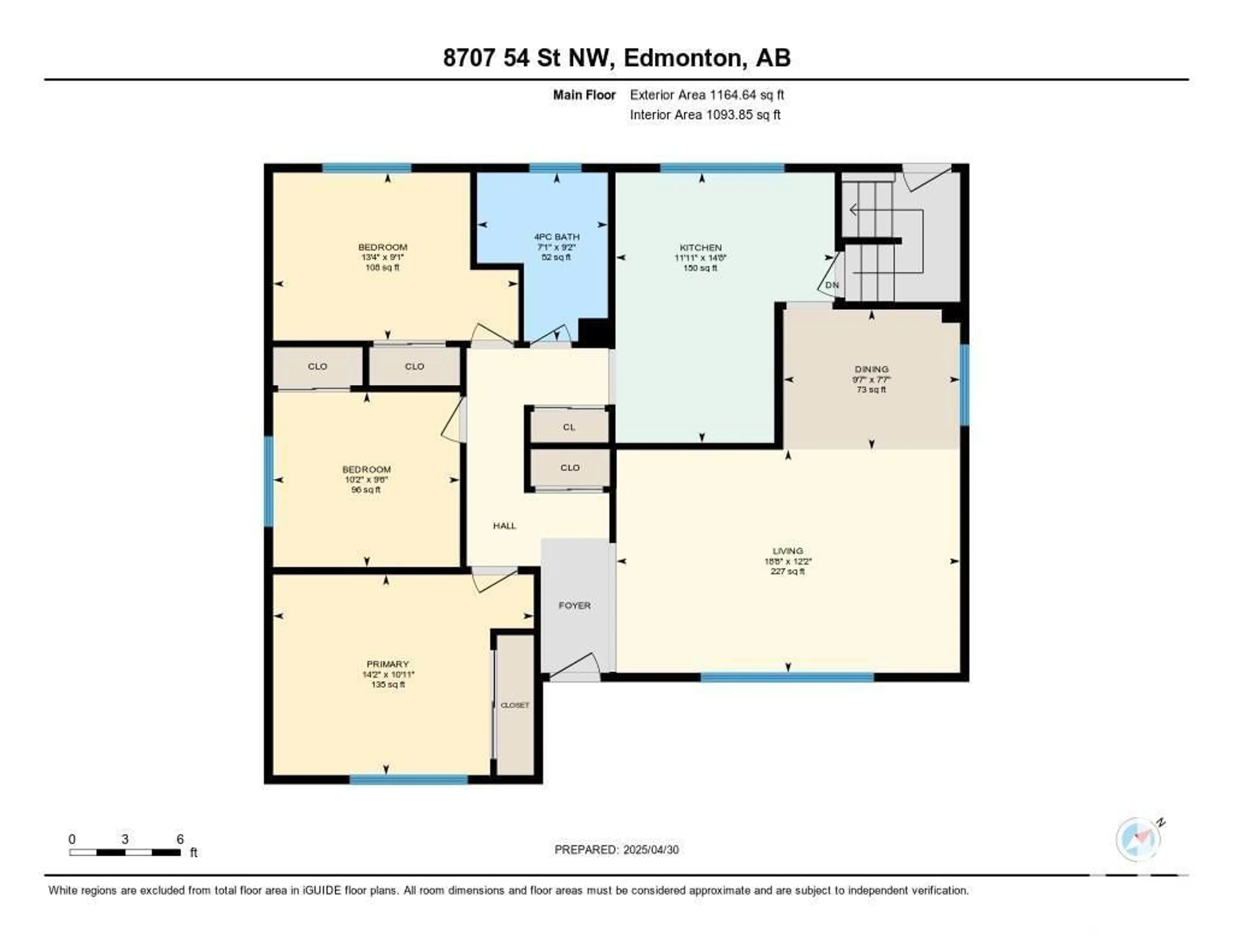 Floor plan for 8707 54 ST, Edmonton Alberta T6B1H2