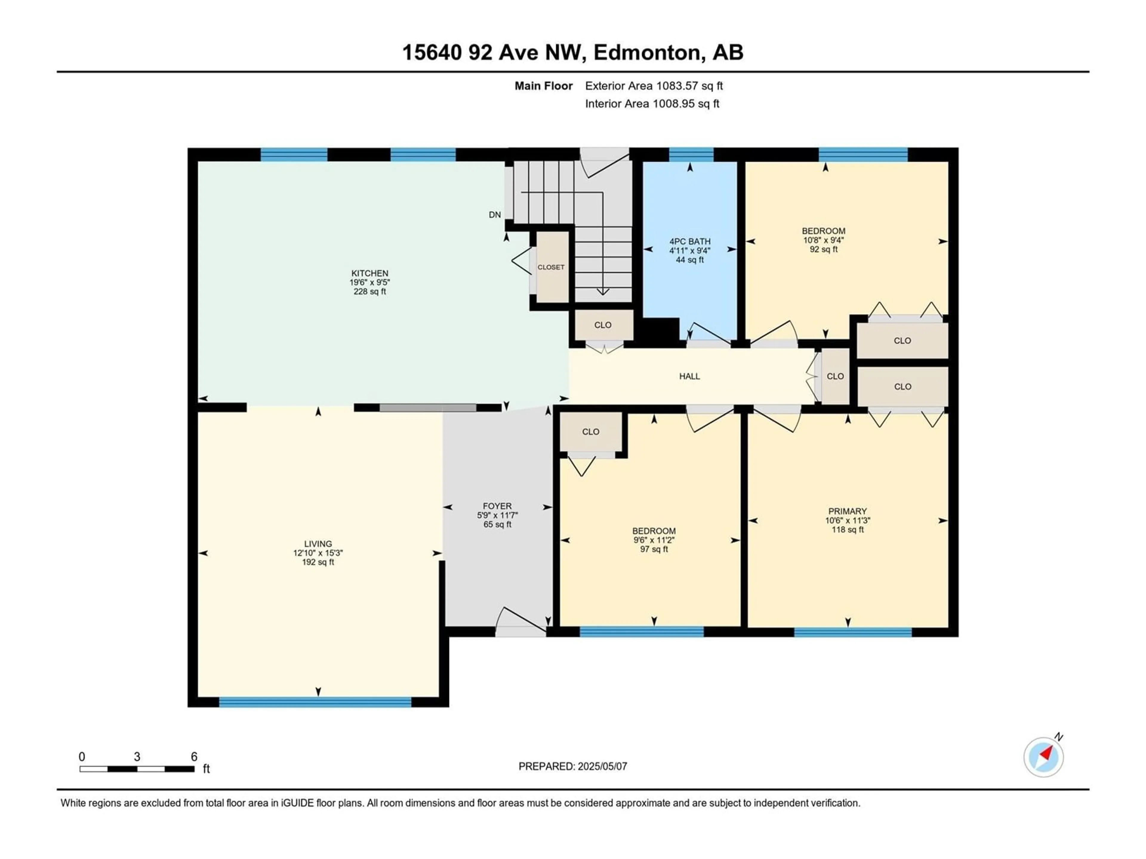 Floor plan for 15640 92 AV, Edmonton Alberta T5R5C4