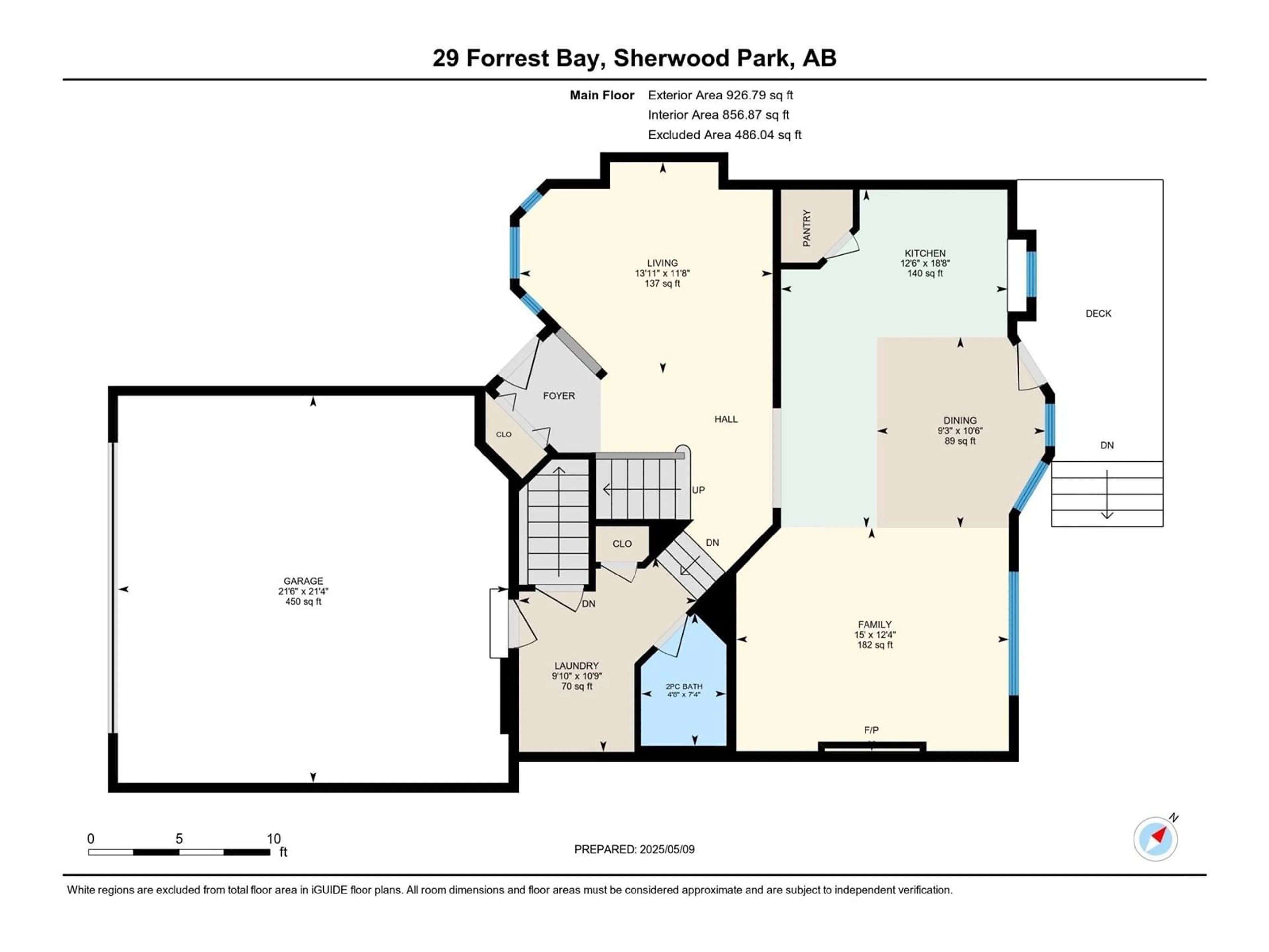 Floor plan for 29 FORREST BA, Sherwood Park Alberta T8A5Z9