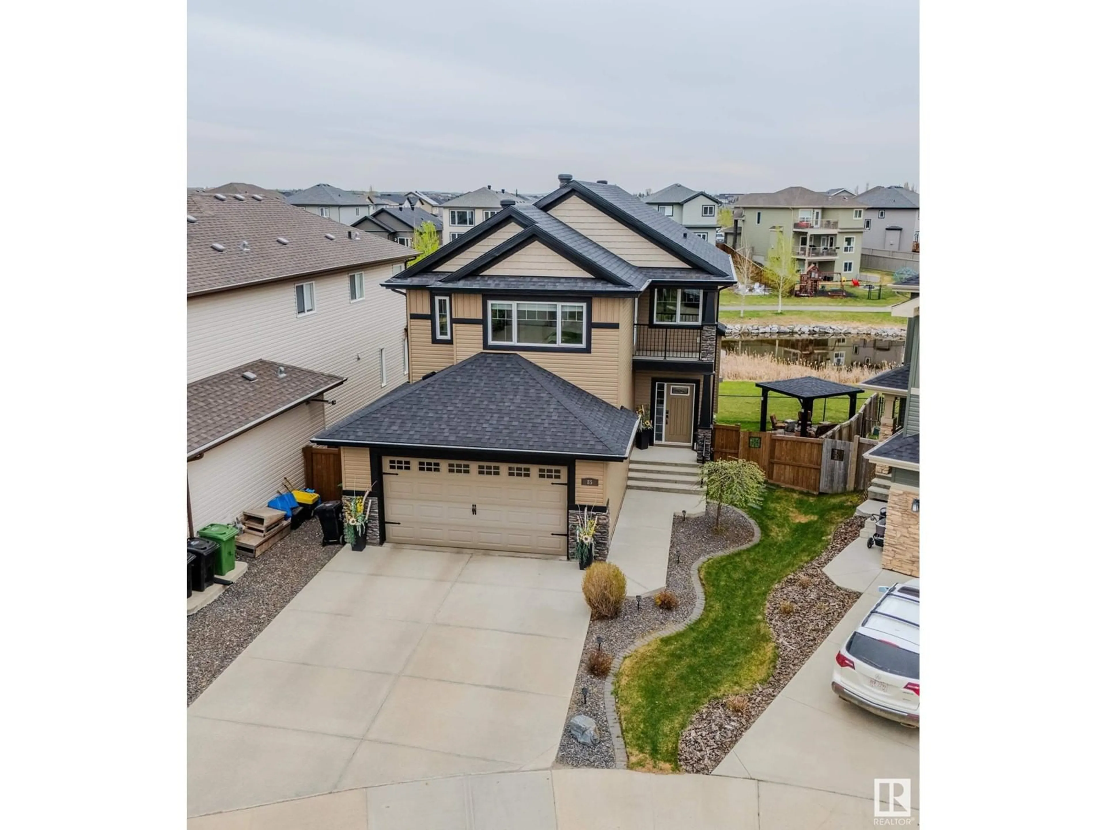 A pic from outside/outdoor area/front of a property/back of a property/a pic from drone, street for 85 CRANSTON PL, Fort Saskatchewan Alberta T8L0K7
