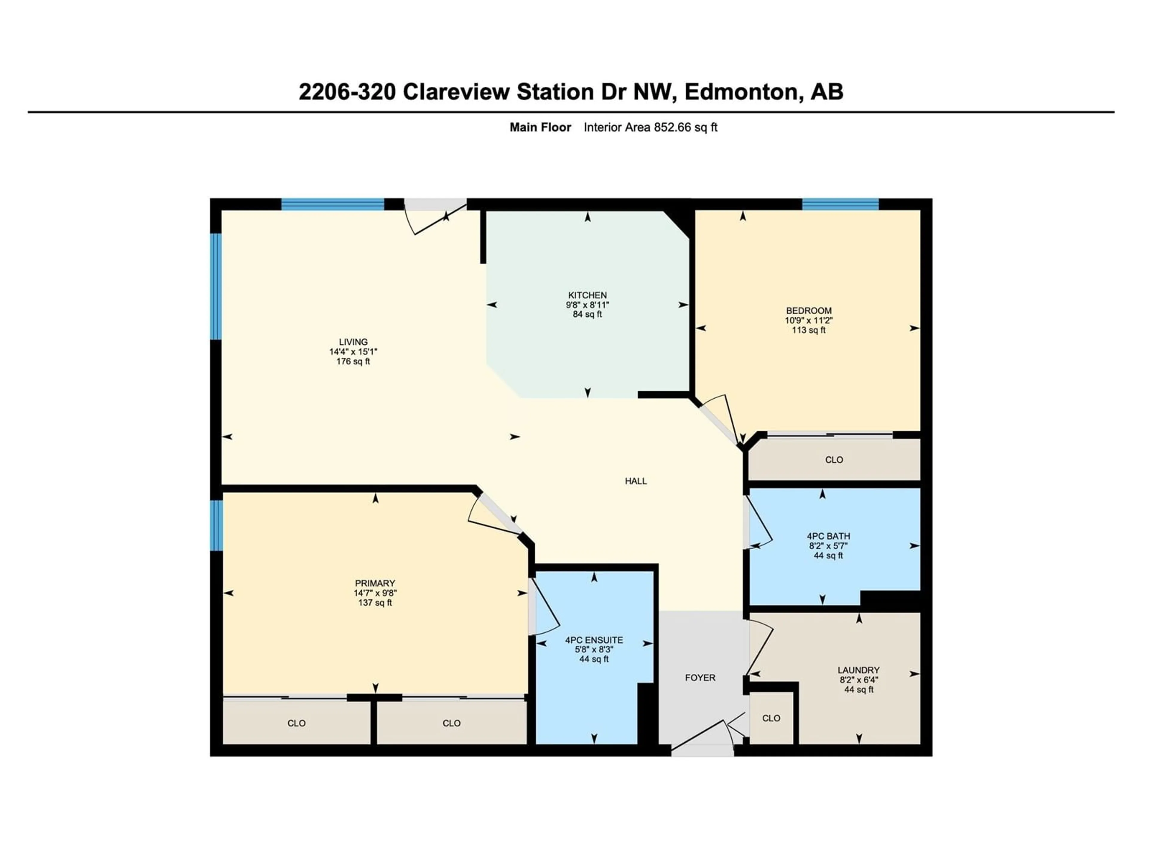Floor plan for 2206 CLAREVIEW STATION DR, Edmonton Alberta T5Y0E5