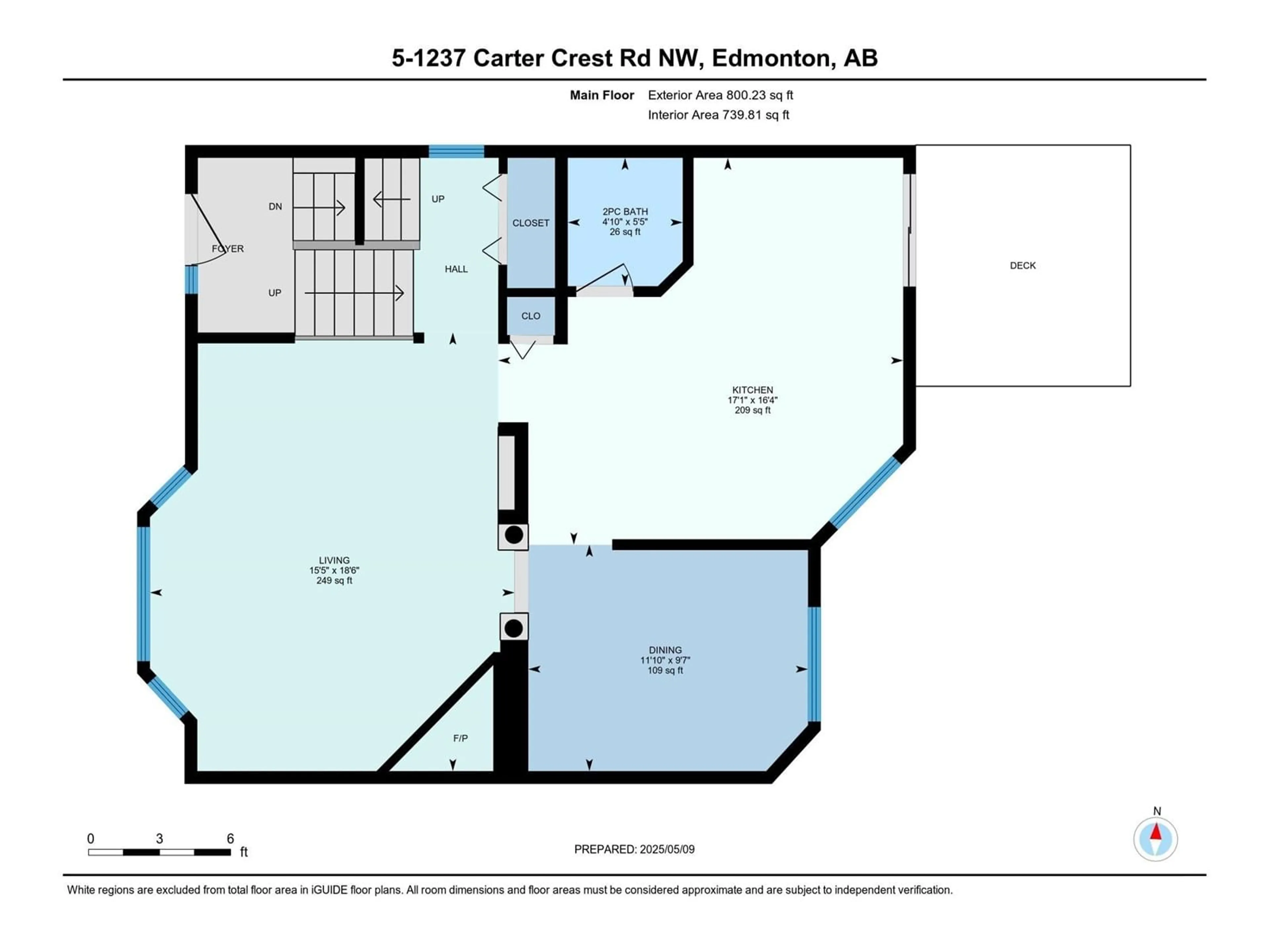 Floor plan for #5 - 1237 CARTER CREST RD, Edmonton Alberta T6R2R2