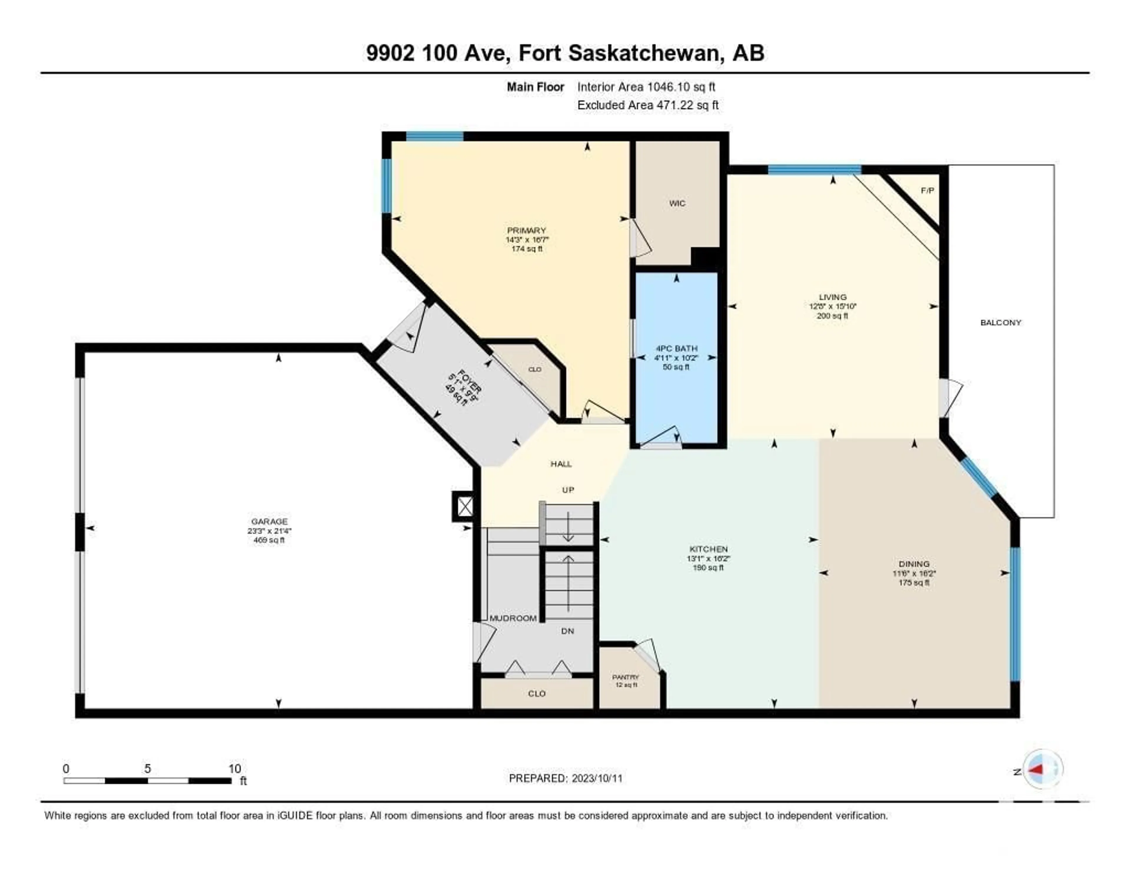 Floor plan for 9902 100 AV, Fort Saskatchewan Alberta T8L4N4