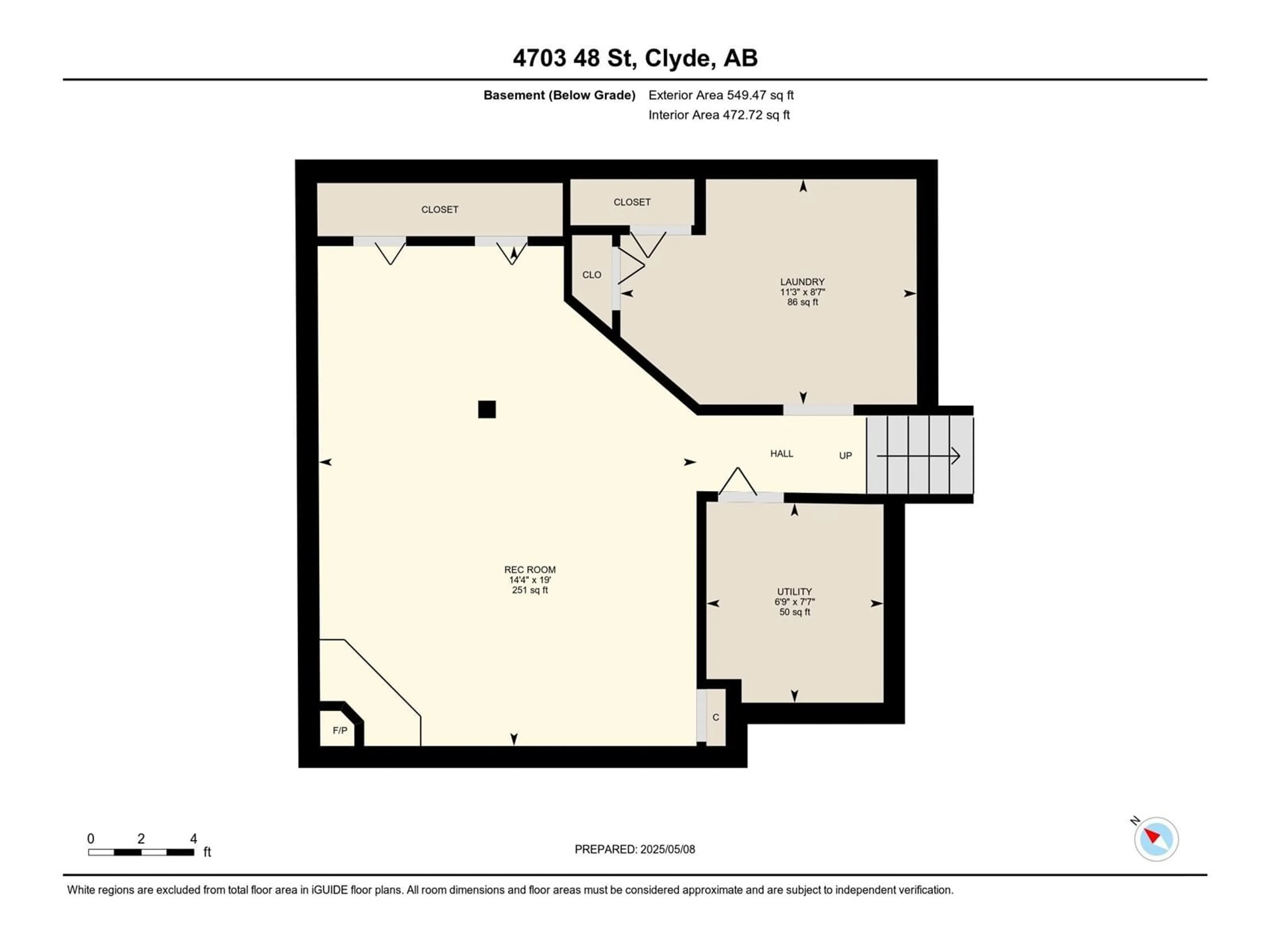 Floor plan for 4703 48 ST, Clyde Alberta T0G0P0