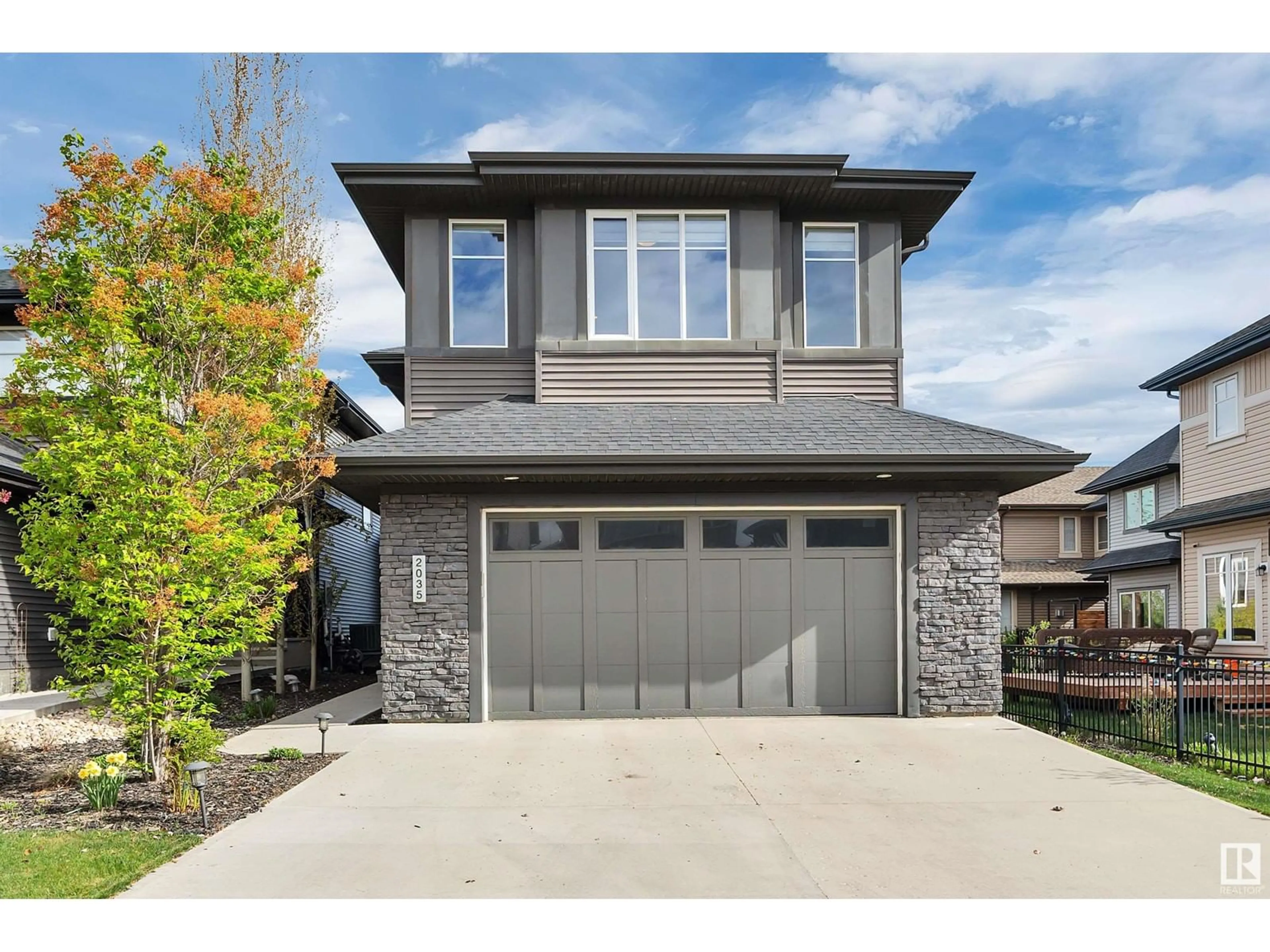 Home with brick exterior material, street for SW - 2035 AINSLIE LI, Edmonton Alberta T6W2M2