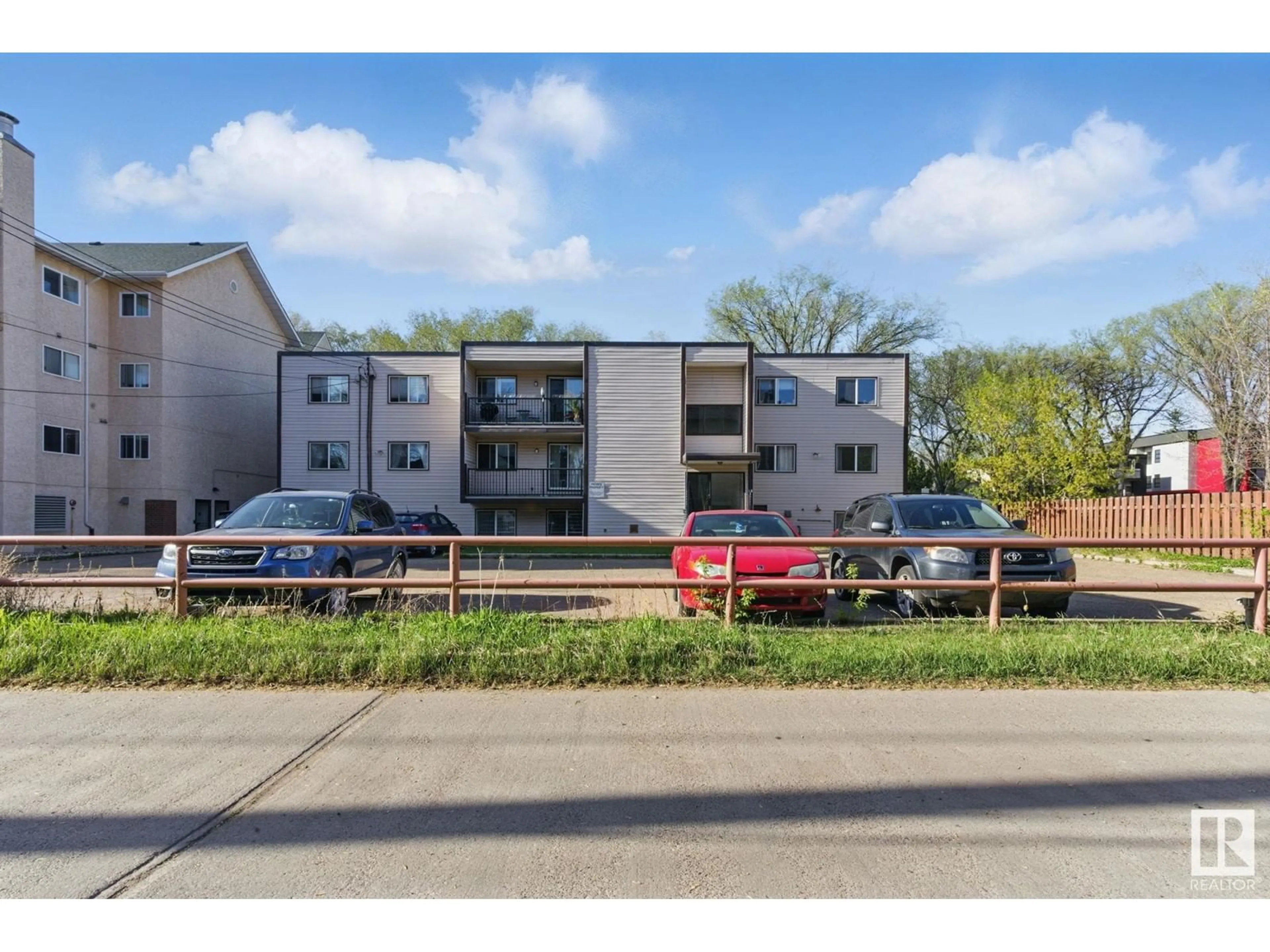 A pic from outside/outdoor area/front of a property/back of a property/a pic from drone, street for #301 - 10745 78 AVE, Edmonton Alberta T6E1P7