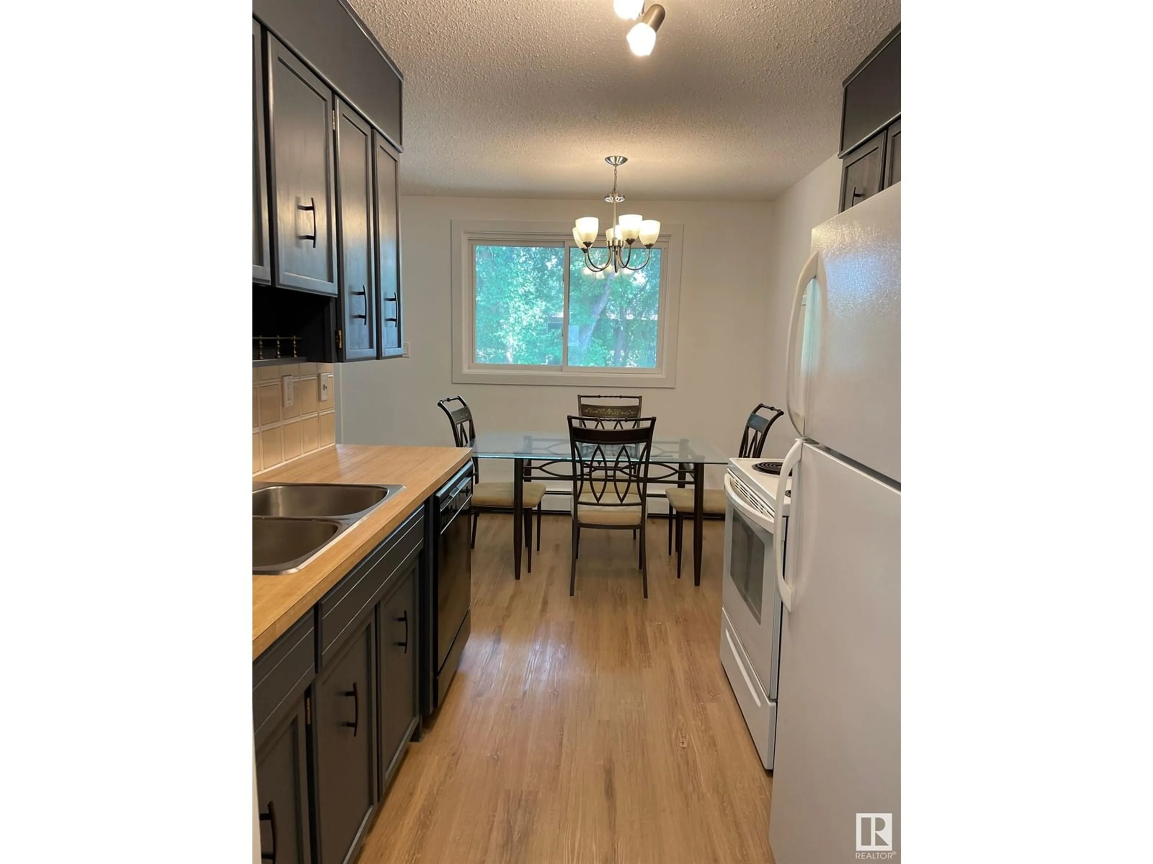 Standard kitchen, wood/laminate floor for #301 - 10745 78 AVE, Edmonton Alberta T6E1P7