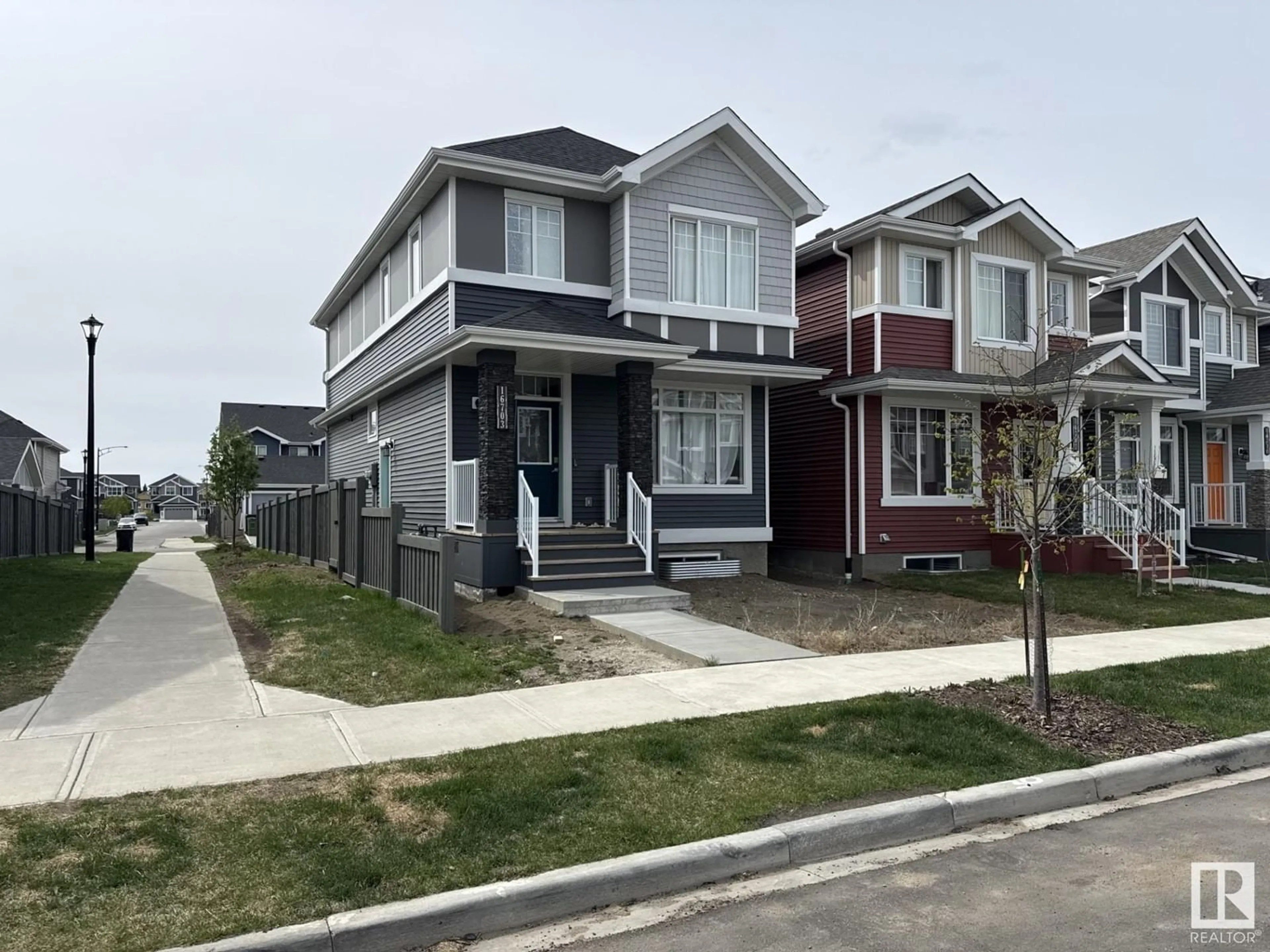 Home with vinyl exterior material, street for SW - 16703 30 AV, Edmonton Alberta T6W4P9