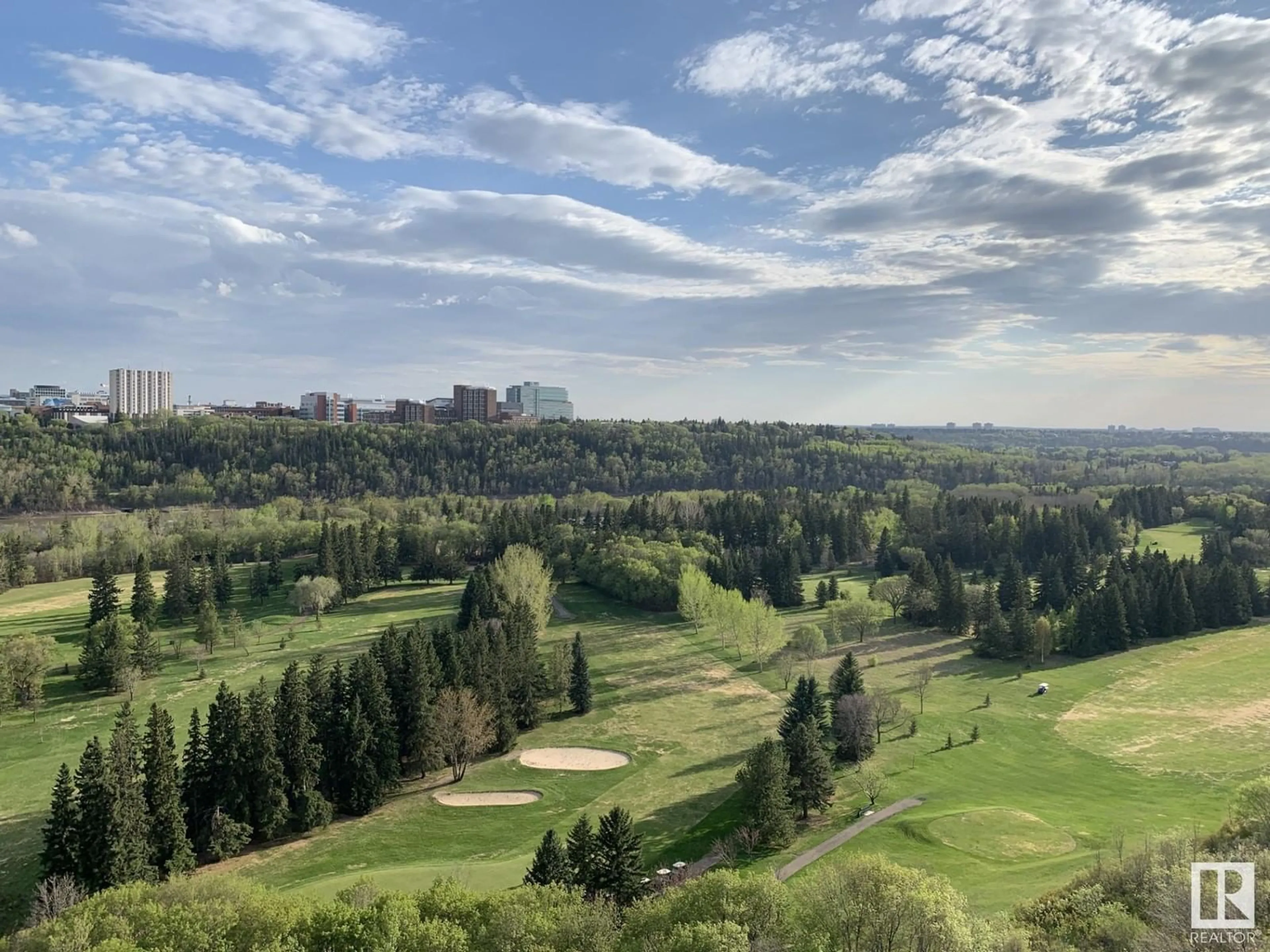 A pic from outside/outdoor area/front of a property/back of a property/a pic from drone, forest/trees view for 604 - 11307 99 AV, Edmonton Alberta T5K0H2