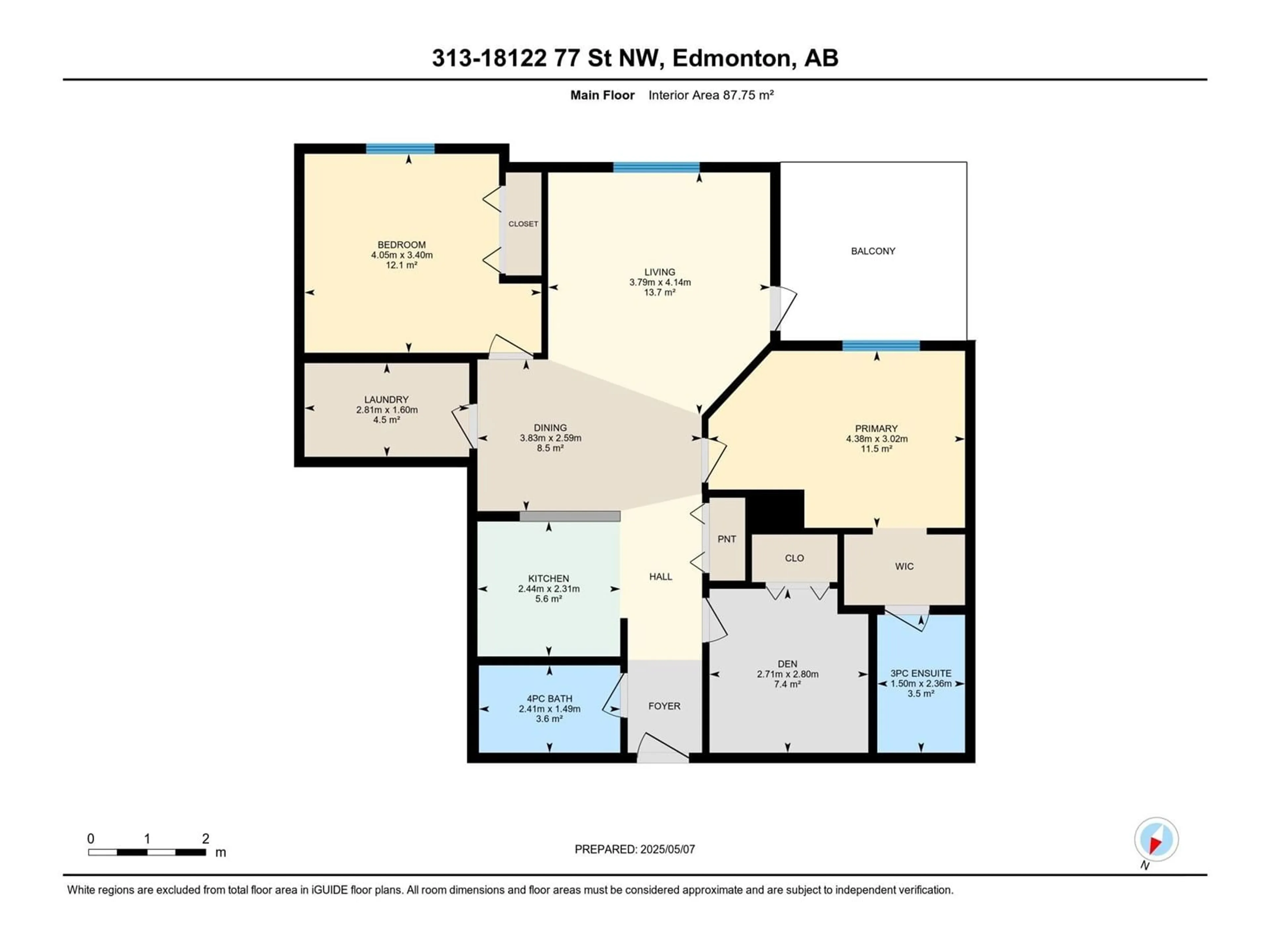 Floor plan for 313 18122 77 ST NW, Edmonton Alberta T5Z0N7
