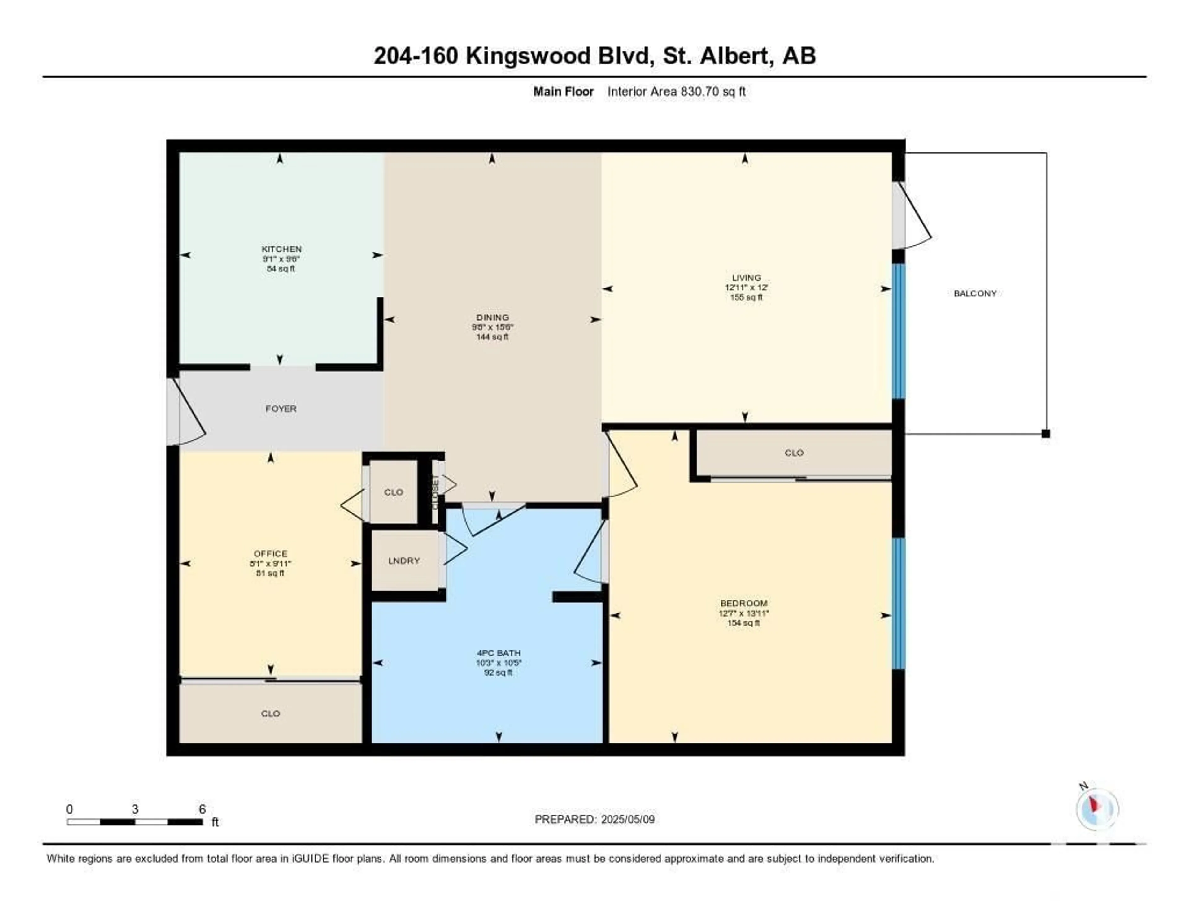 Floor plan for 160 - 204 KINGSWOOD BV, St. Albert Alberta T8N6Z2