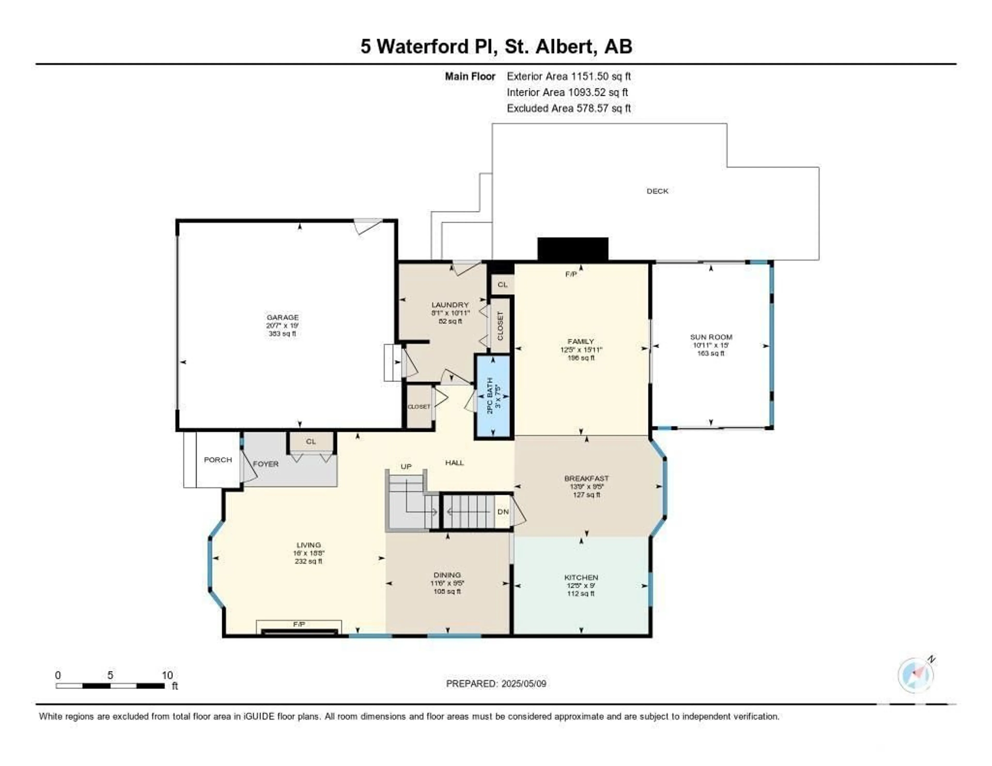 Floor plan for 5 WATERFORD PL, St. Albert Alberta T8N3P9