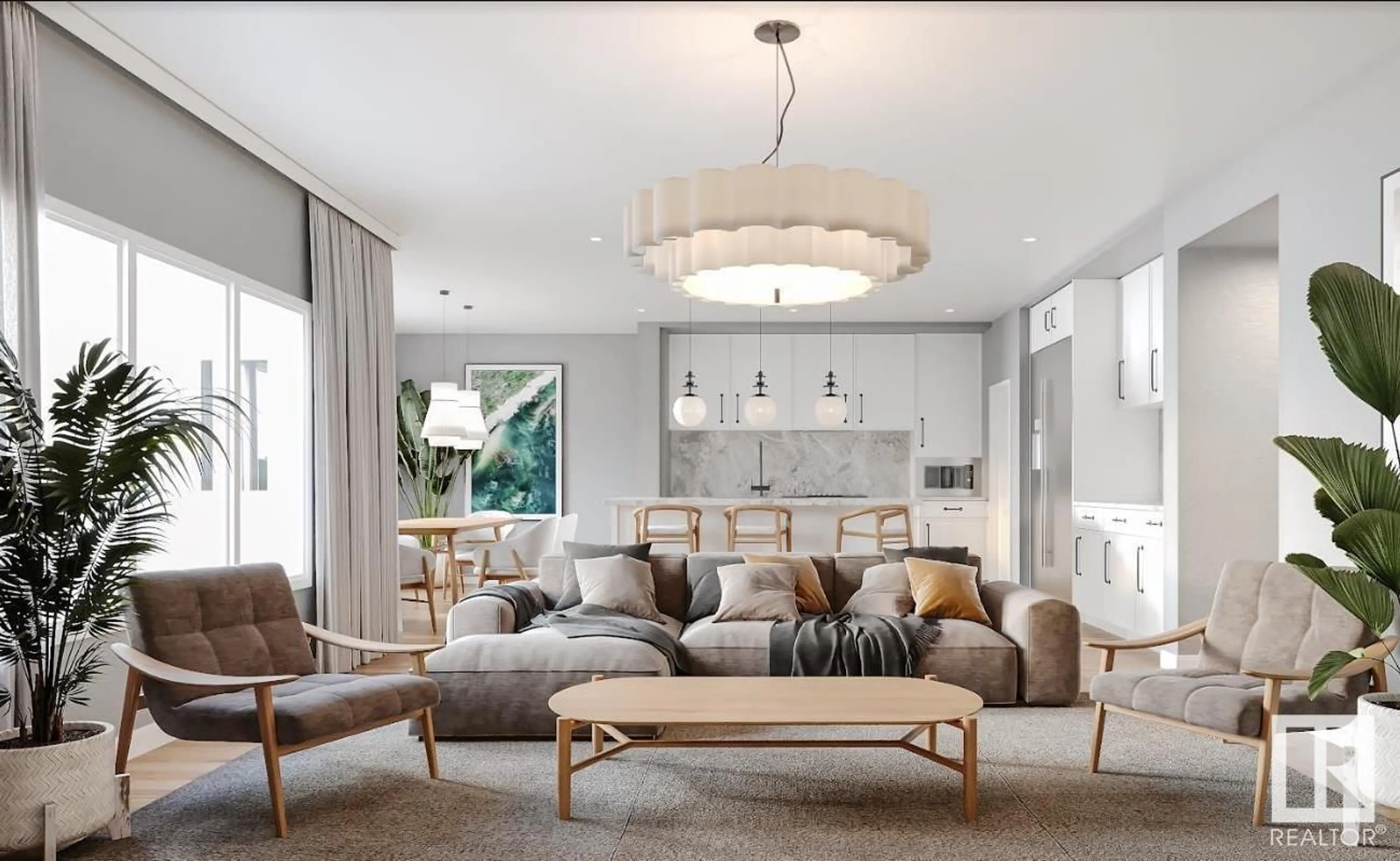 Living room with furniture, unknown for 80 EDGEFIELD WY, St. Albert Alberta T8T1R8