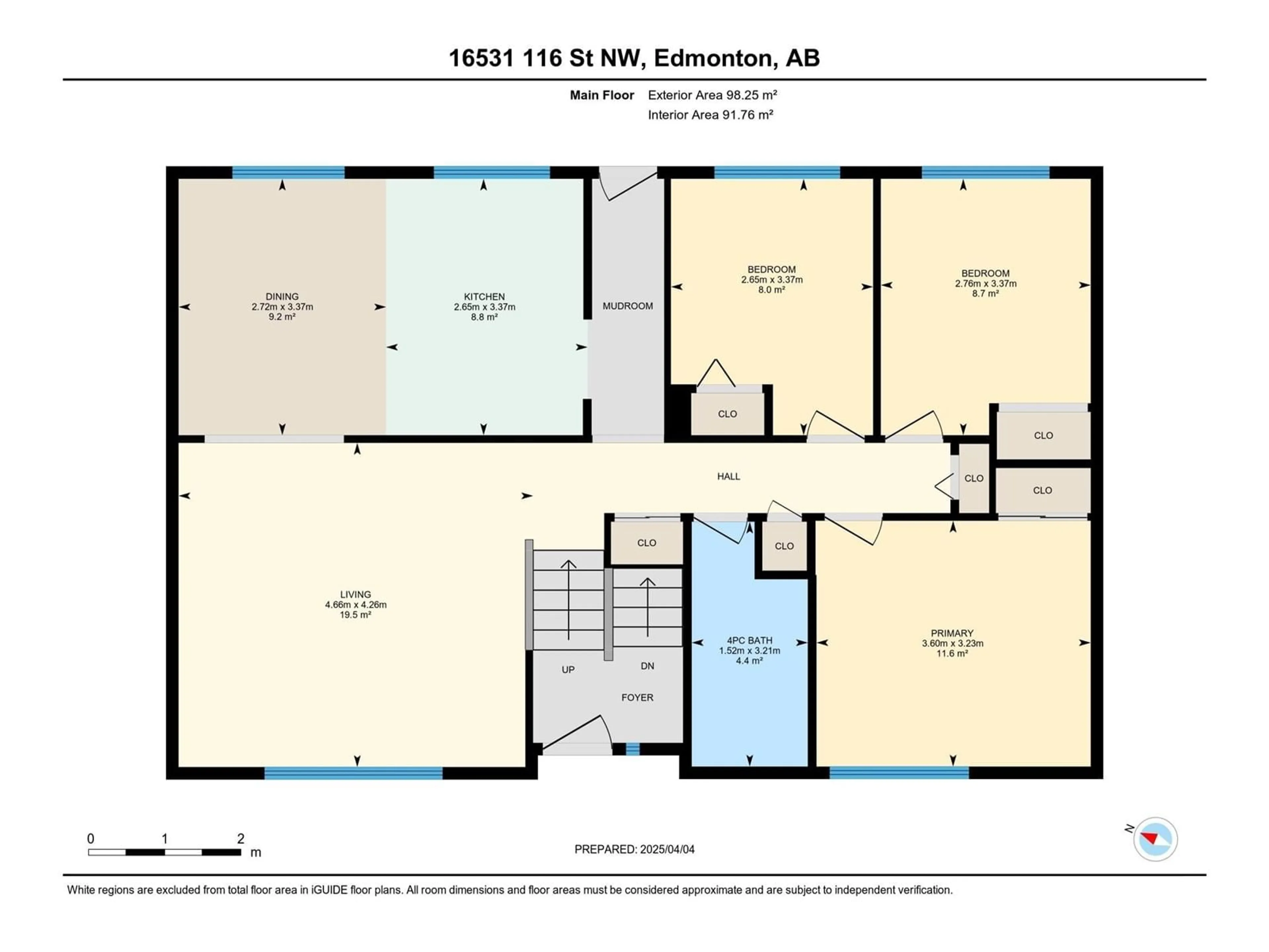 Floor plan for 16531 116 ST, Edmonton Alberta T5X4B2