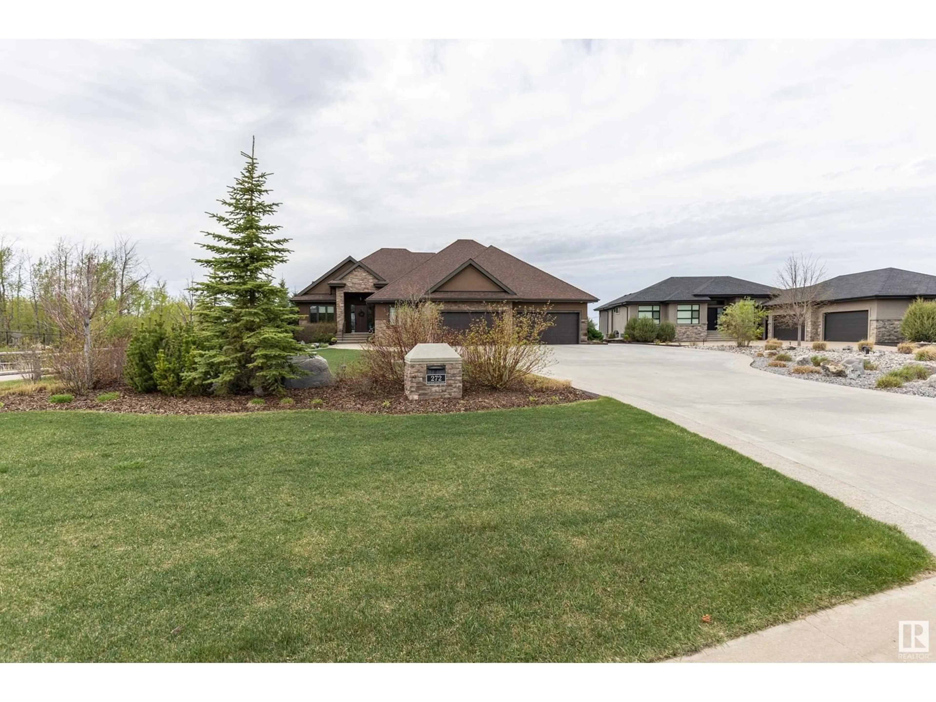 A pic from outside/outdoor area/front of a property/back of a property/a pic from drone, street for 52367 - 272 RGE ROAD 223, Rural Strathcona County Alberta T8C1B1