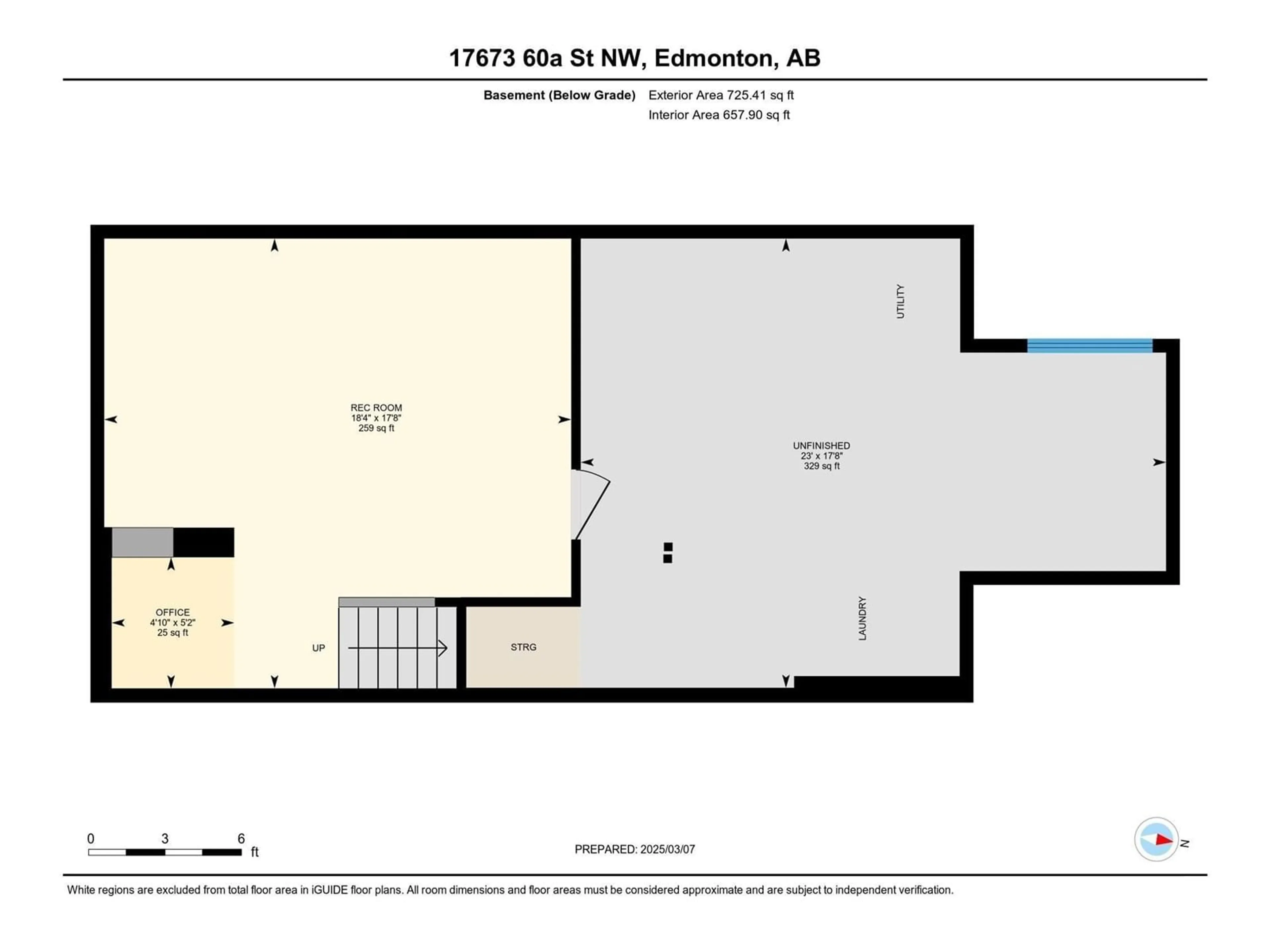 Floor plan for NW - 17673 60A ST, Edmonton Alberta T5Y0K8