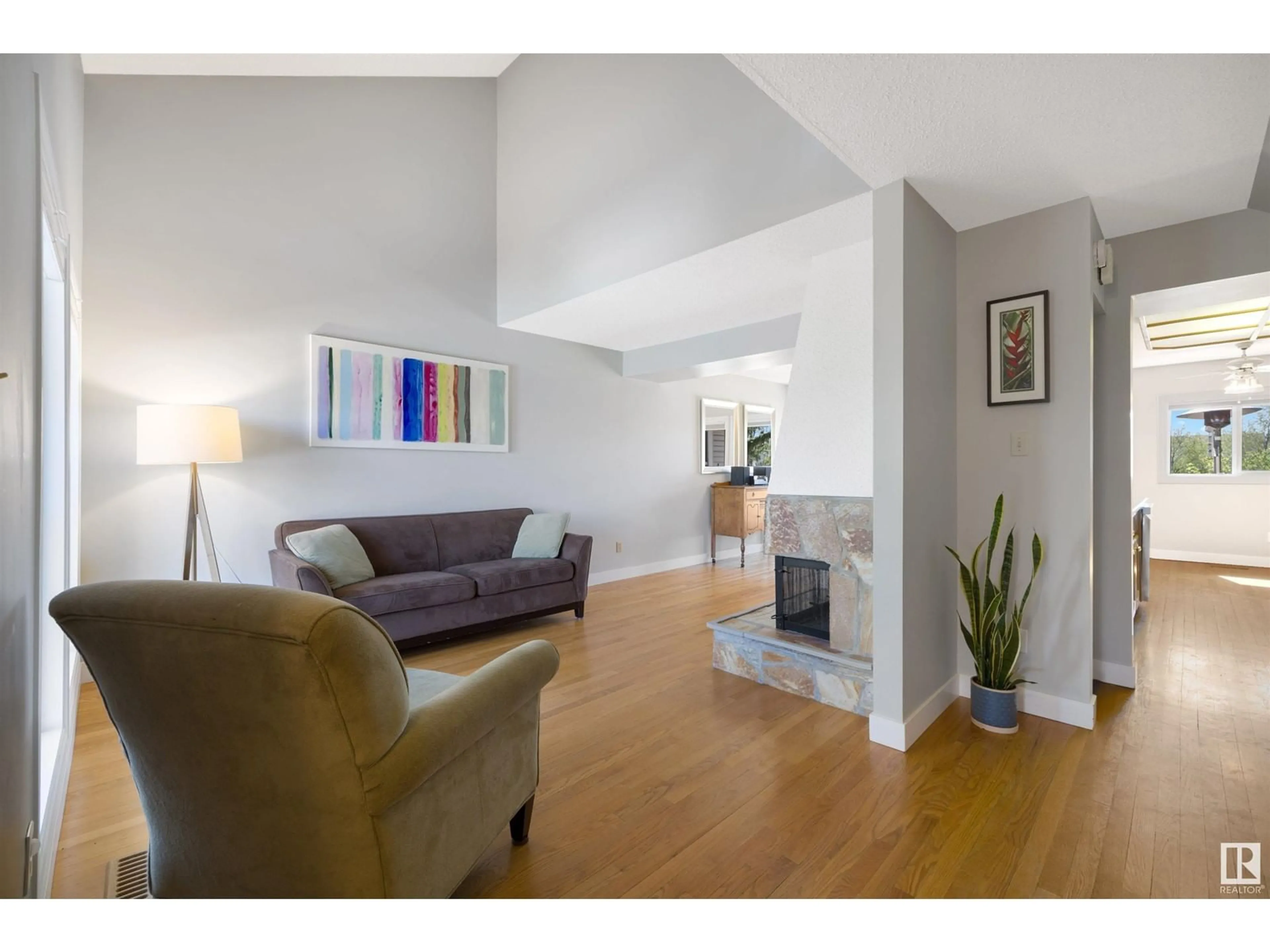 Living room with furniture, wood/laminate floor for #44 - 2020 105 ST, Edmonton Alberta T6J5J2