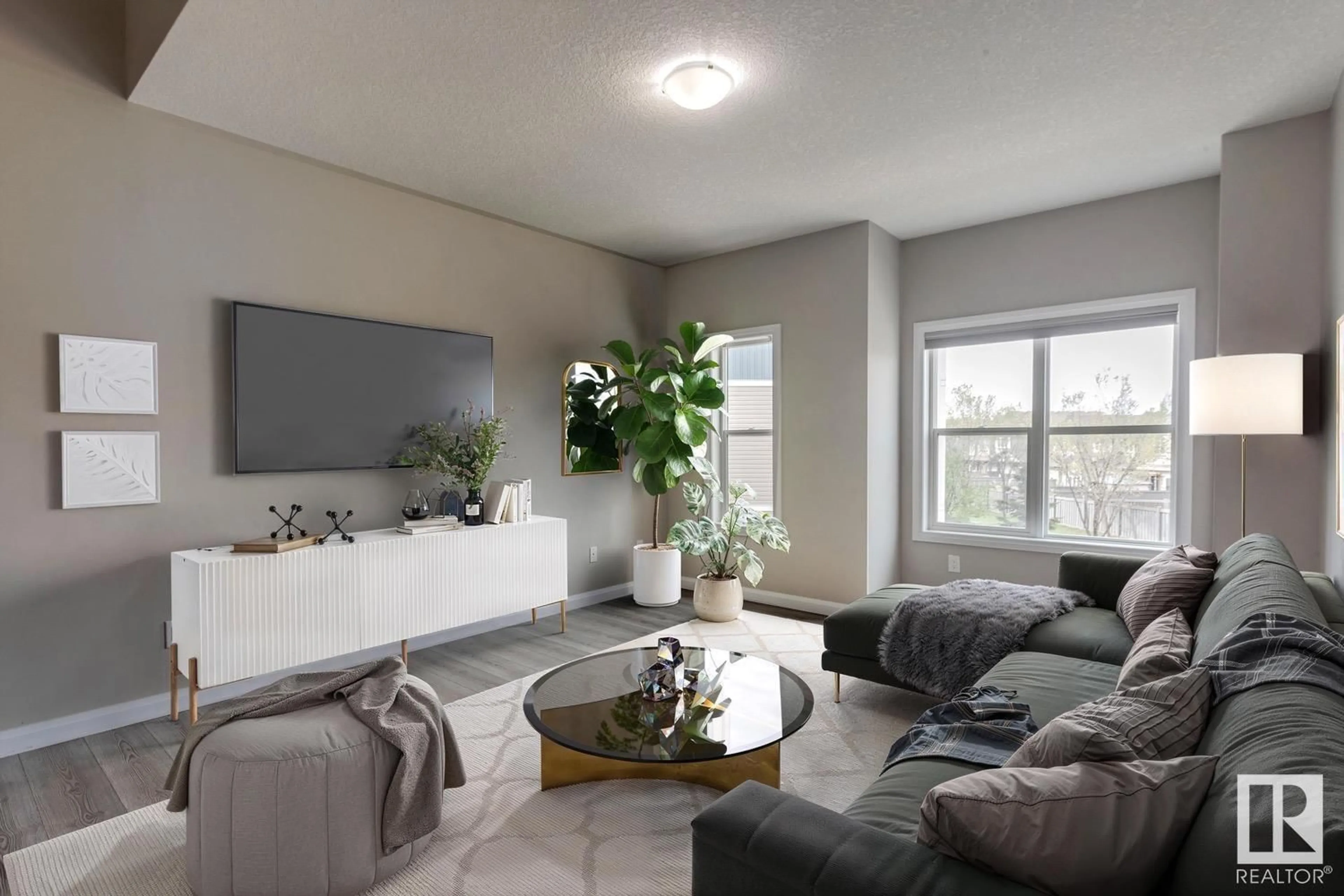Living room with furniture, unknown for #30 - 3710 ALLAN DR, Edmonton Alberta T6W2C4