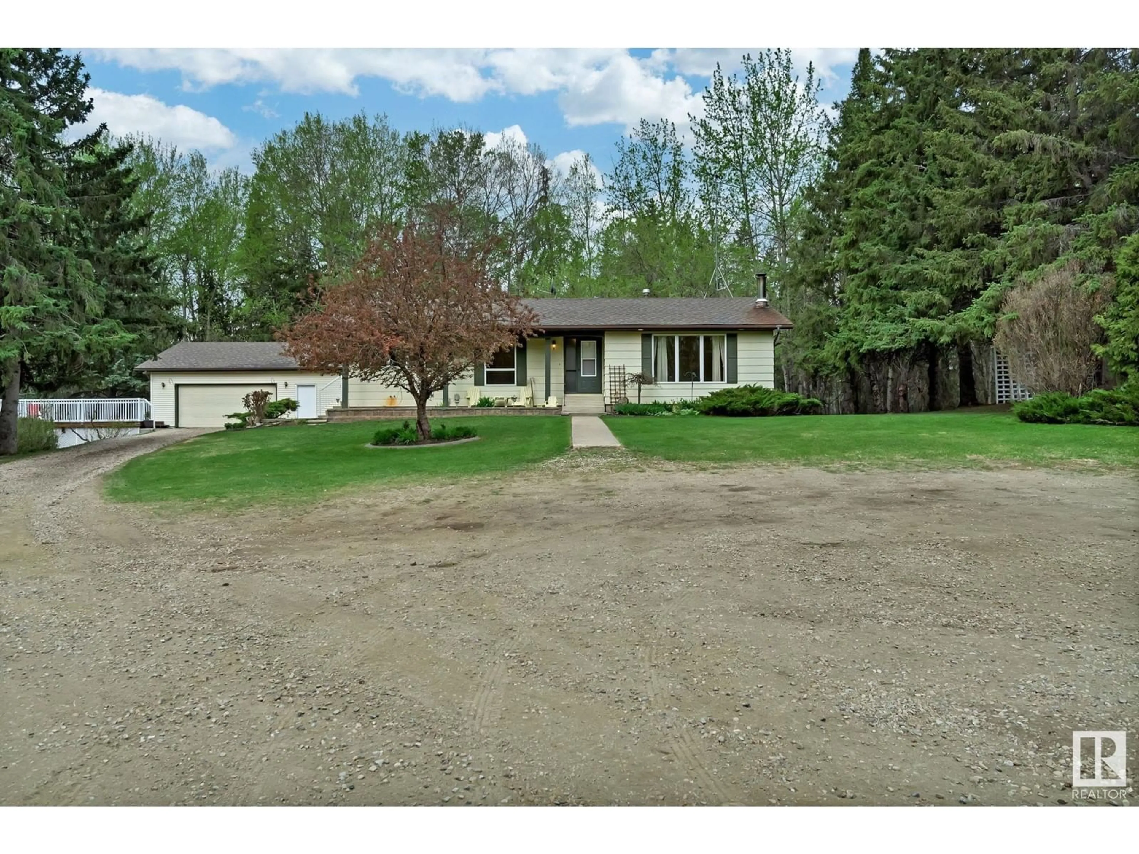 A pic from outside/outdoor area/front of a property/back of a property/a pic from drone, street for A - 3021 TWP ROAD 524, Rural Parkland County Alberta T0E0N0