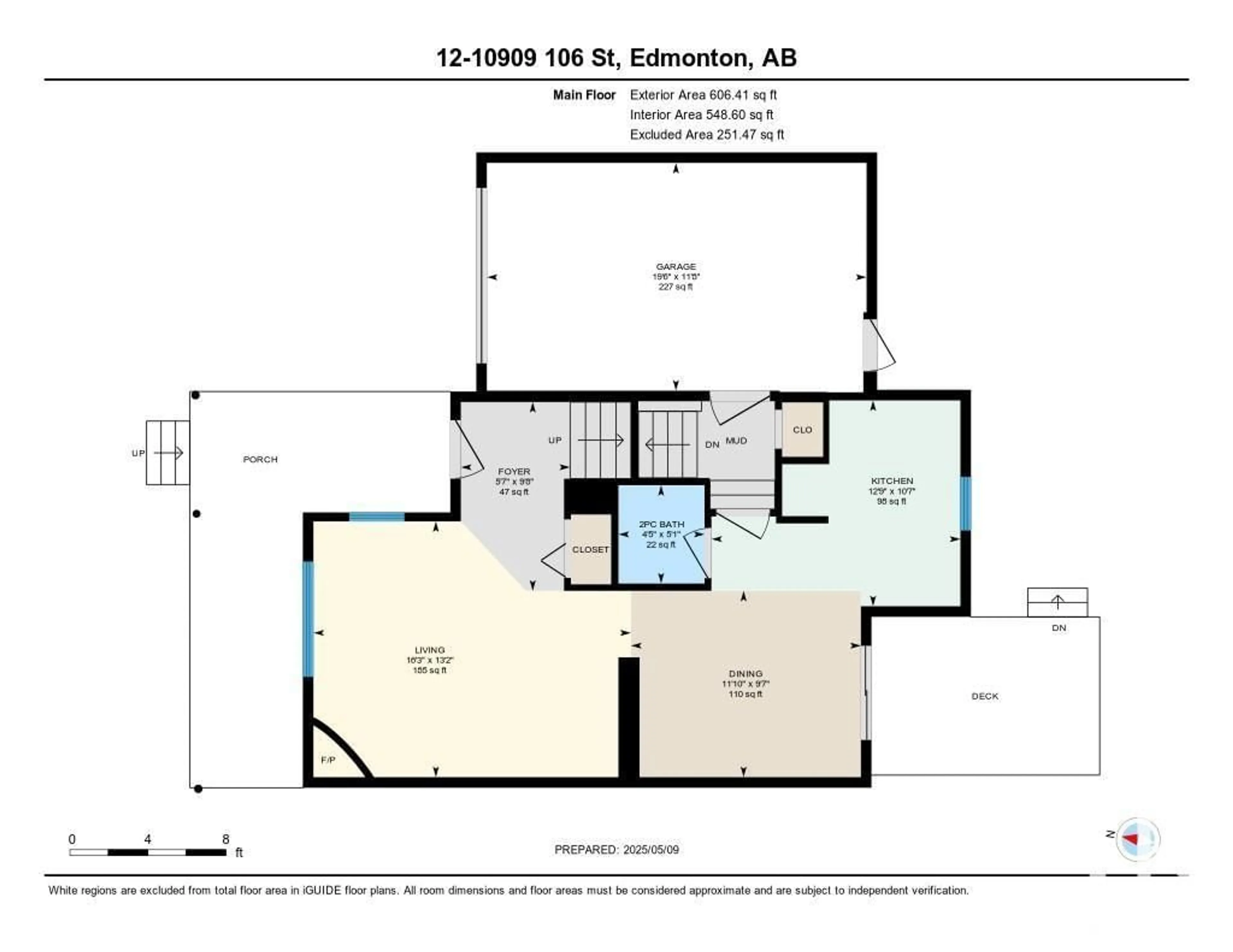 Floor plan for 12 10909 106 ST NW, Edmonton Alberta T5H4M7