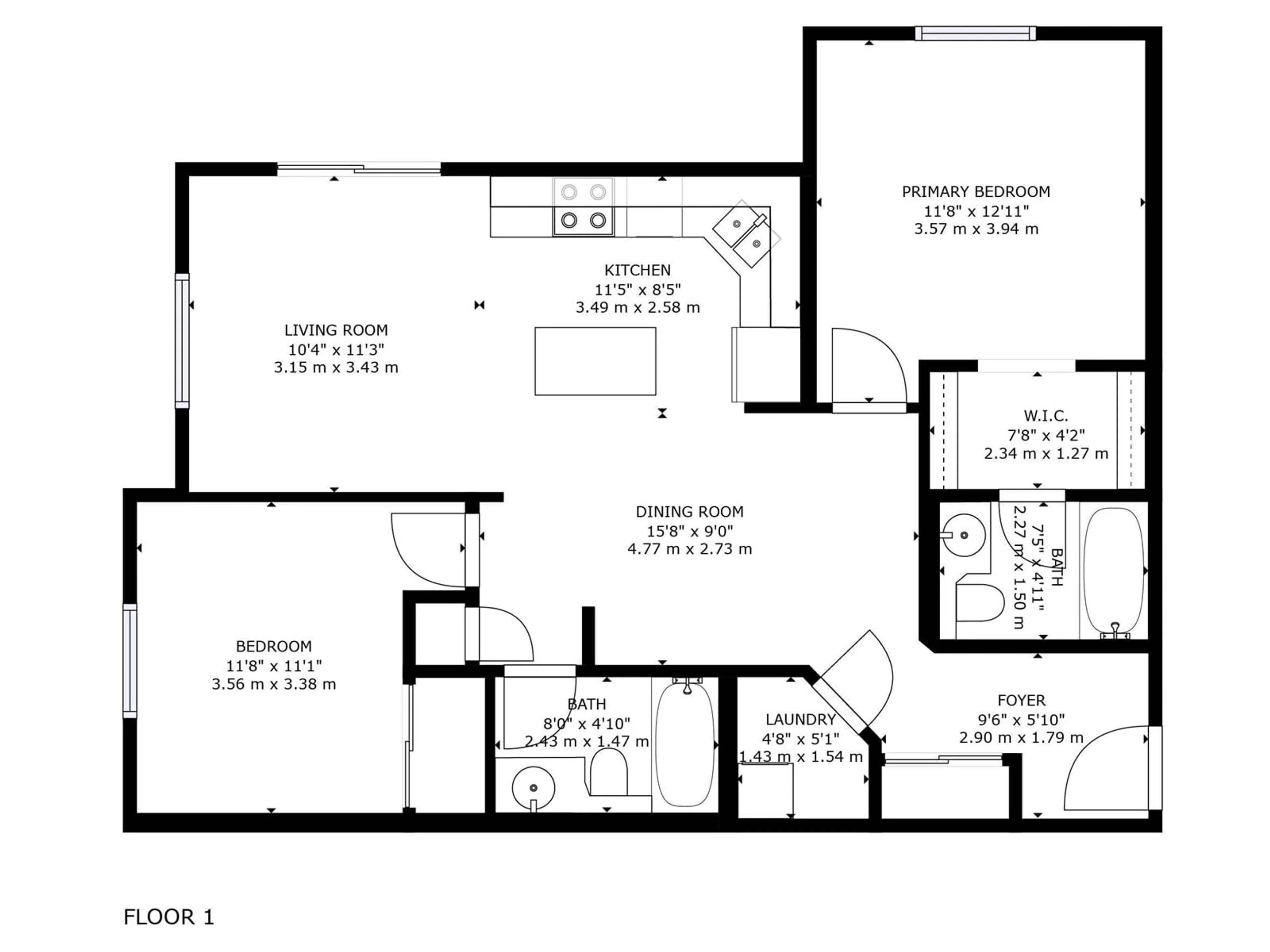 Floor plan for #507 - 10535 122 ST, Edmonton Alberta T5N4B7