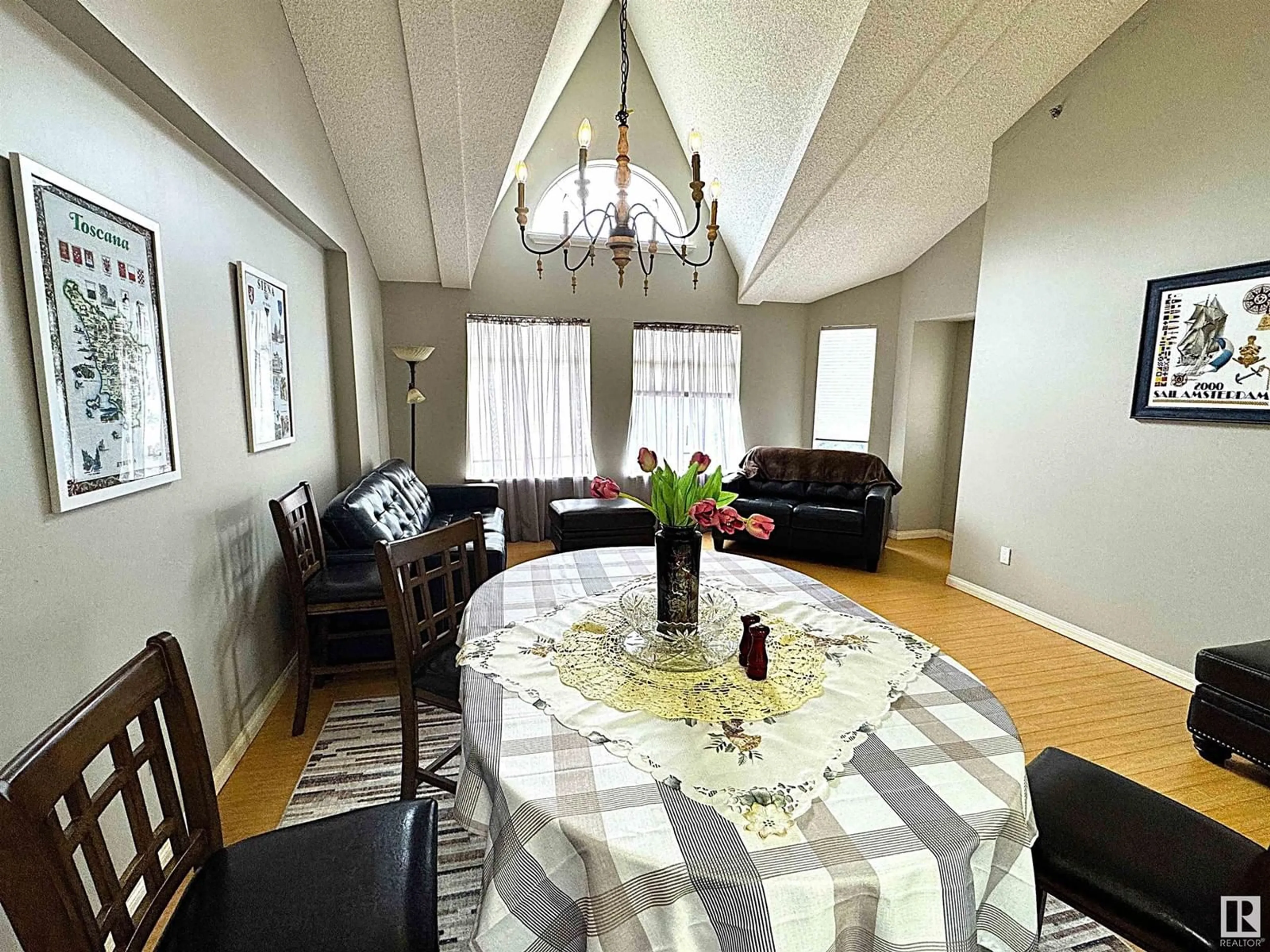 Dining room, wood/laminate floor for #213 - 2011 137 AV, Edmonton Alberta T5A4W2