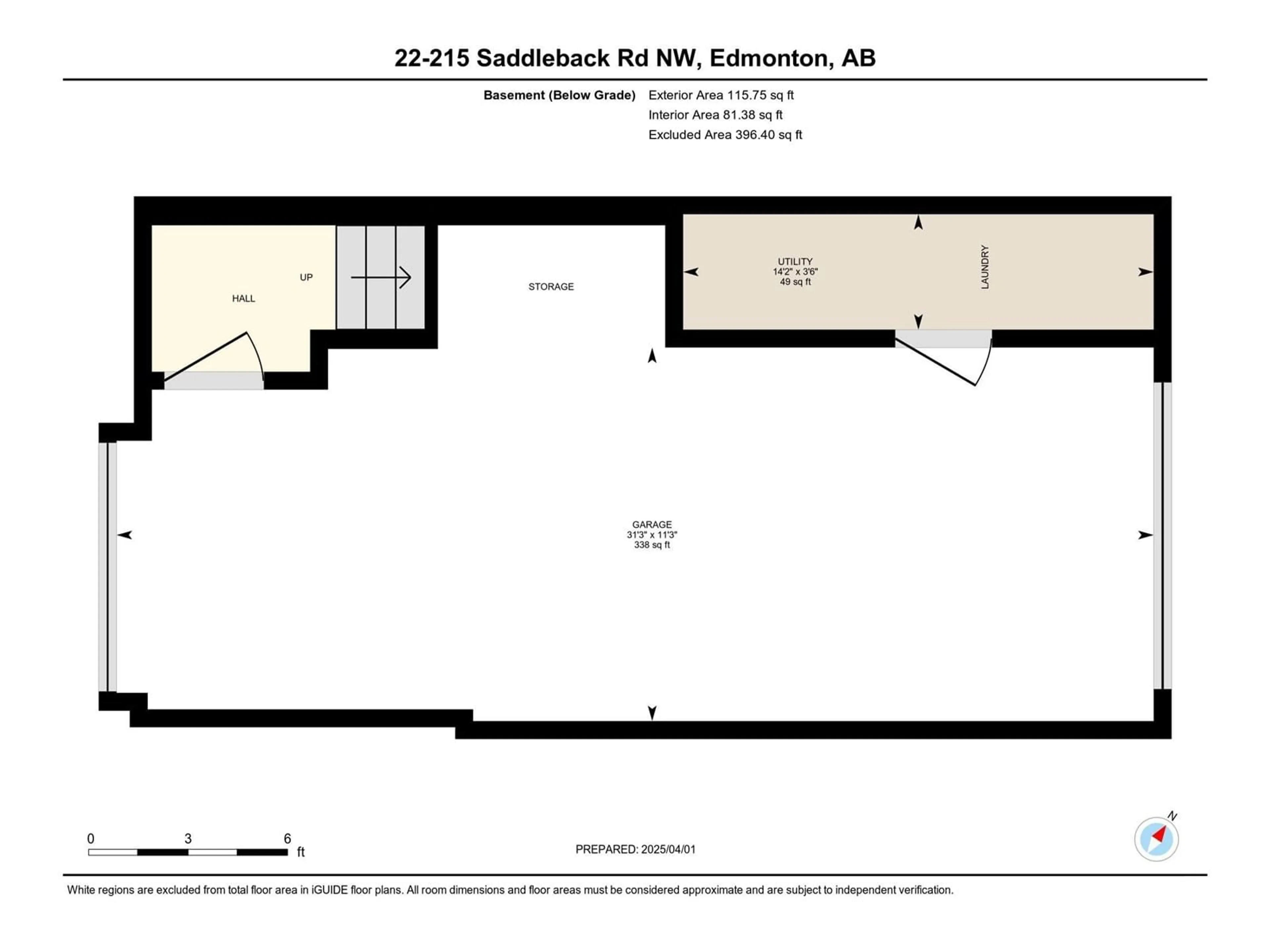 Floor plan for 215 - 22 SADDLEBACK RD, Edmonton Alberta T6J5T6