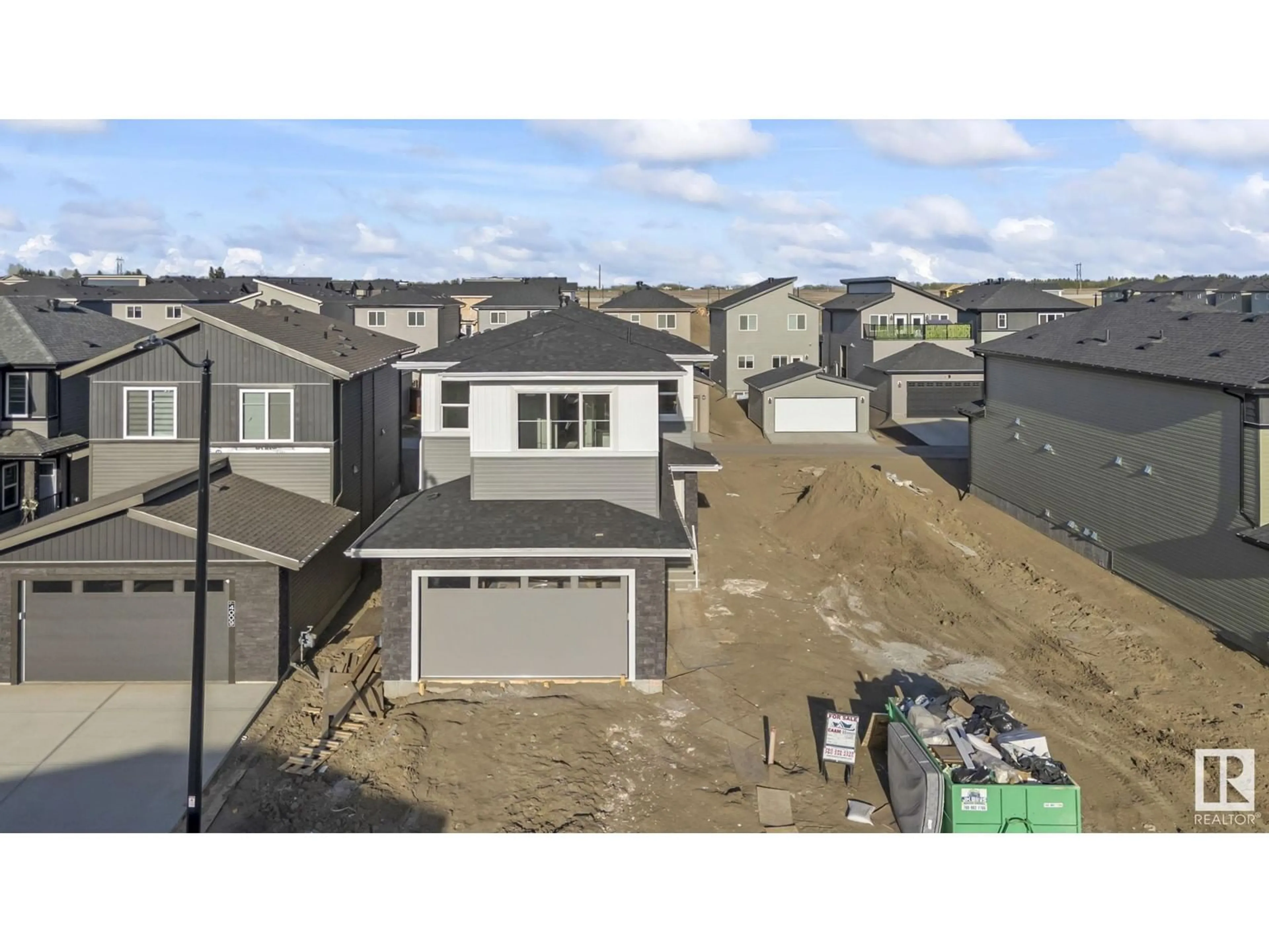 A pic from outside/outdoor area/front of a property/back of a property/a pic from drone, street for 4007 39 ST, Beaumont Alberta T4X3B5