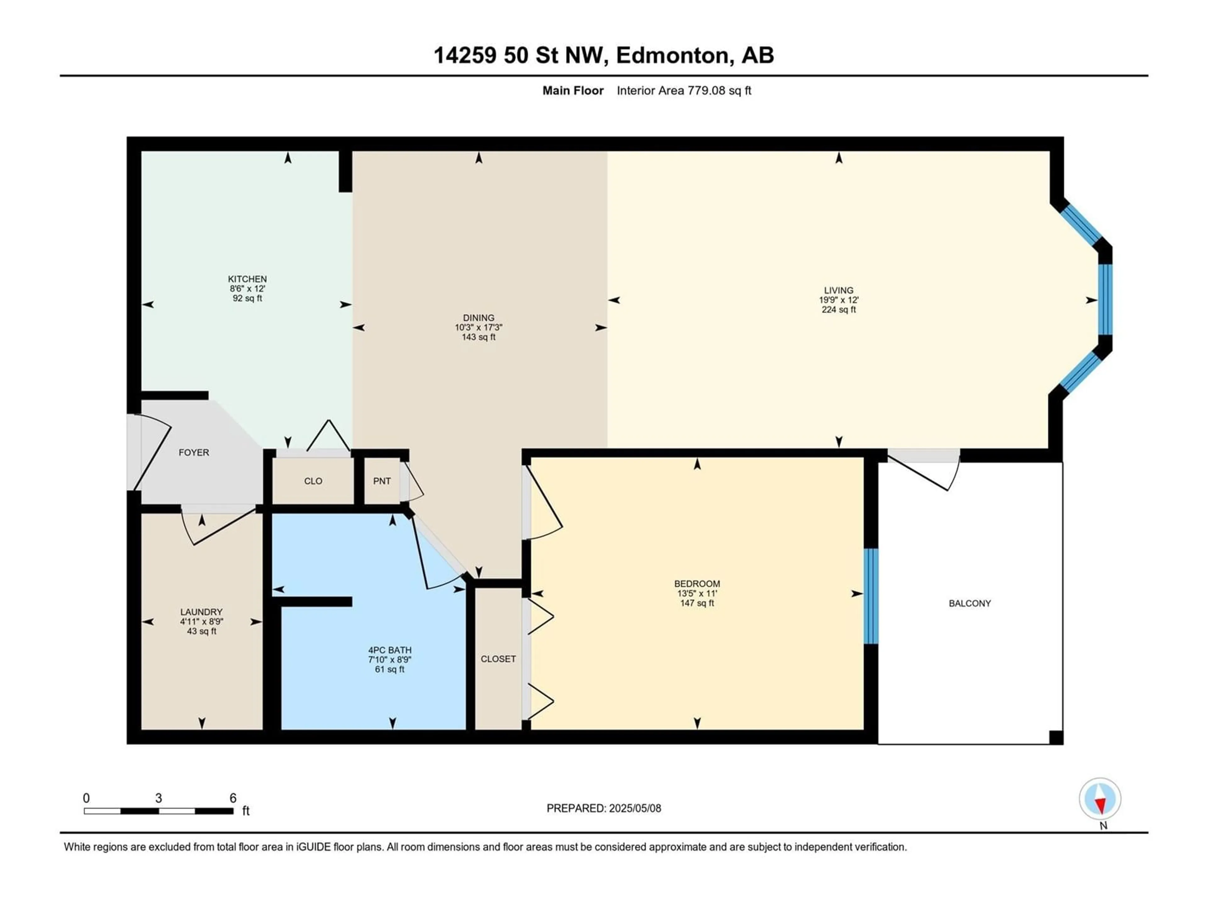 Floor plan for #421 - 14259 50 ST, Edmonton Alberta T5A5J2