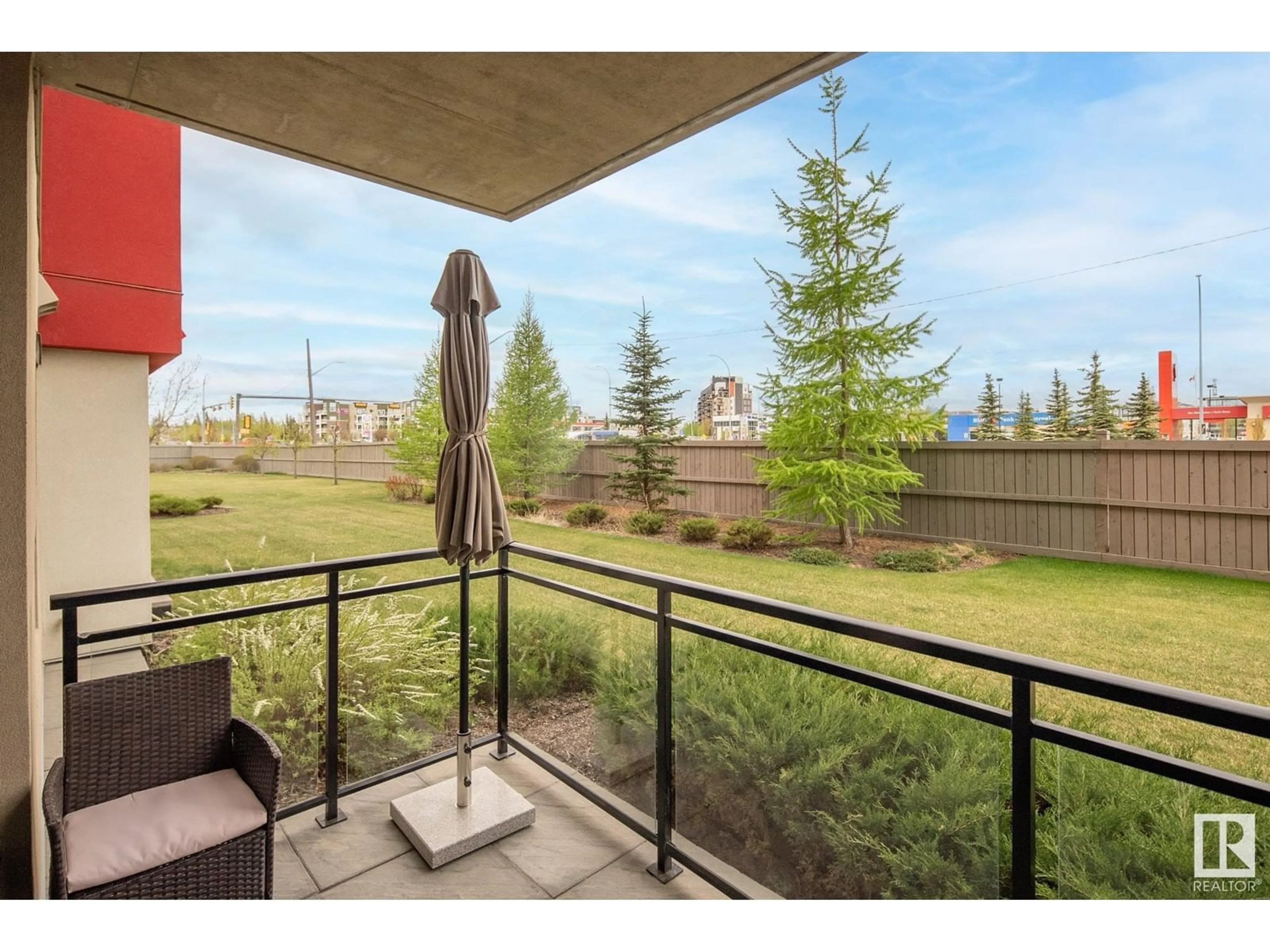Patio, water/lake/river/ocean view for 109 - 11080 ELLERSLIE RD, Edmonton Alberta T6W2C2