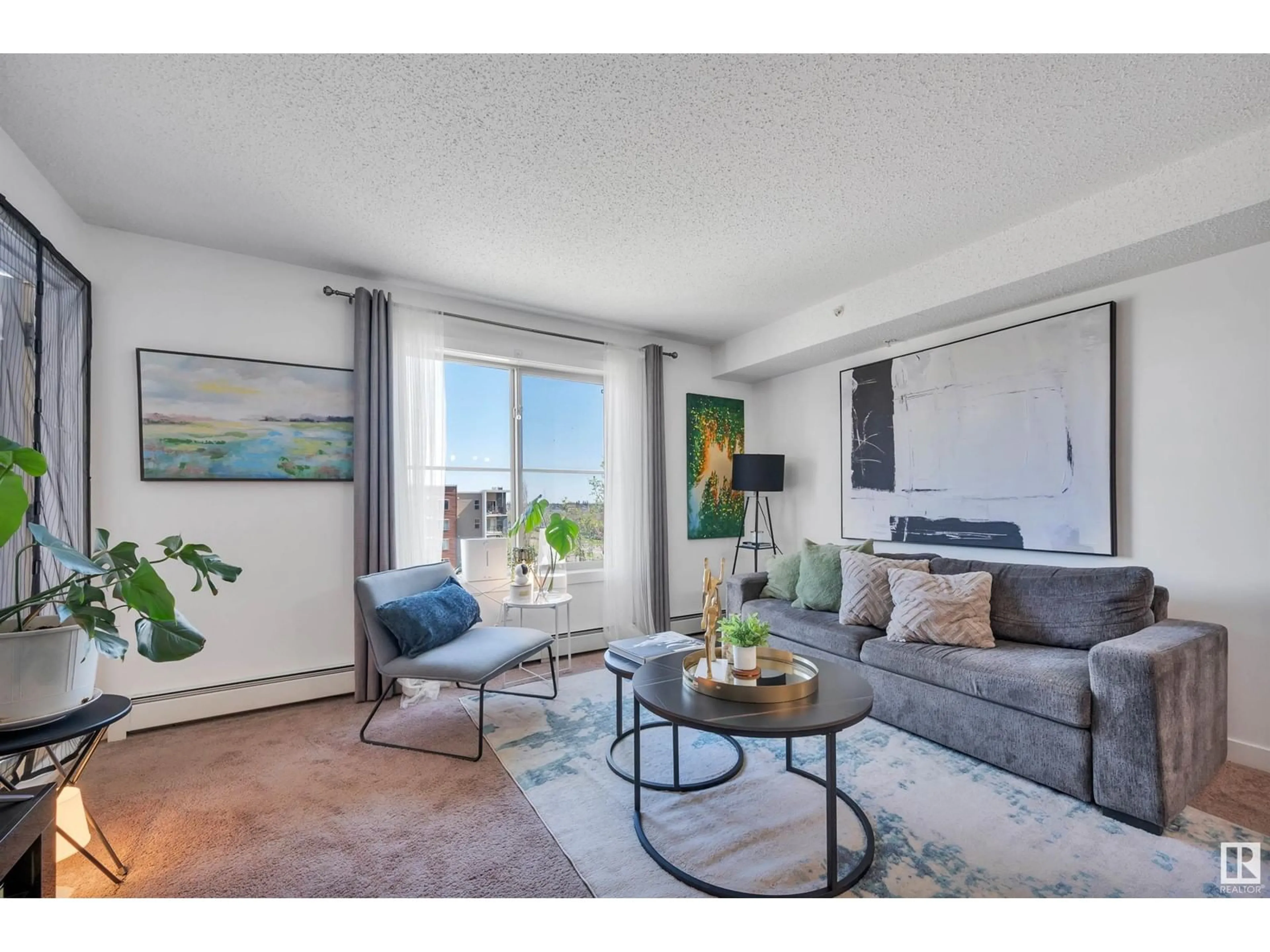 Living room with furniture, unknown for #406 - 11803 22 AV, Edmonton Alberta T6W2R9