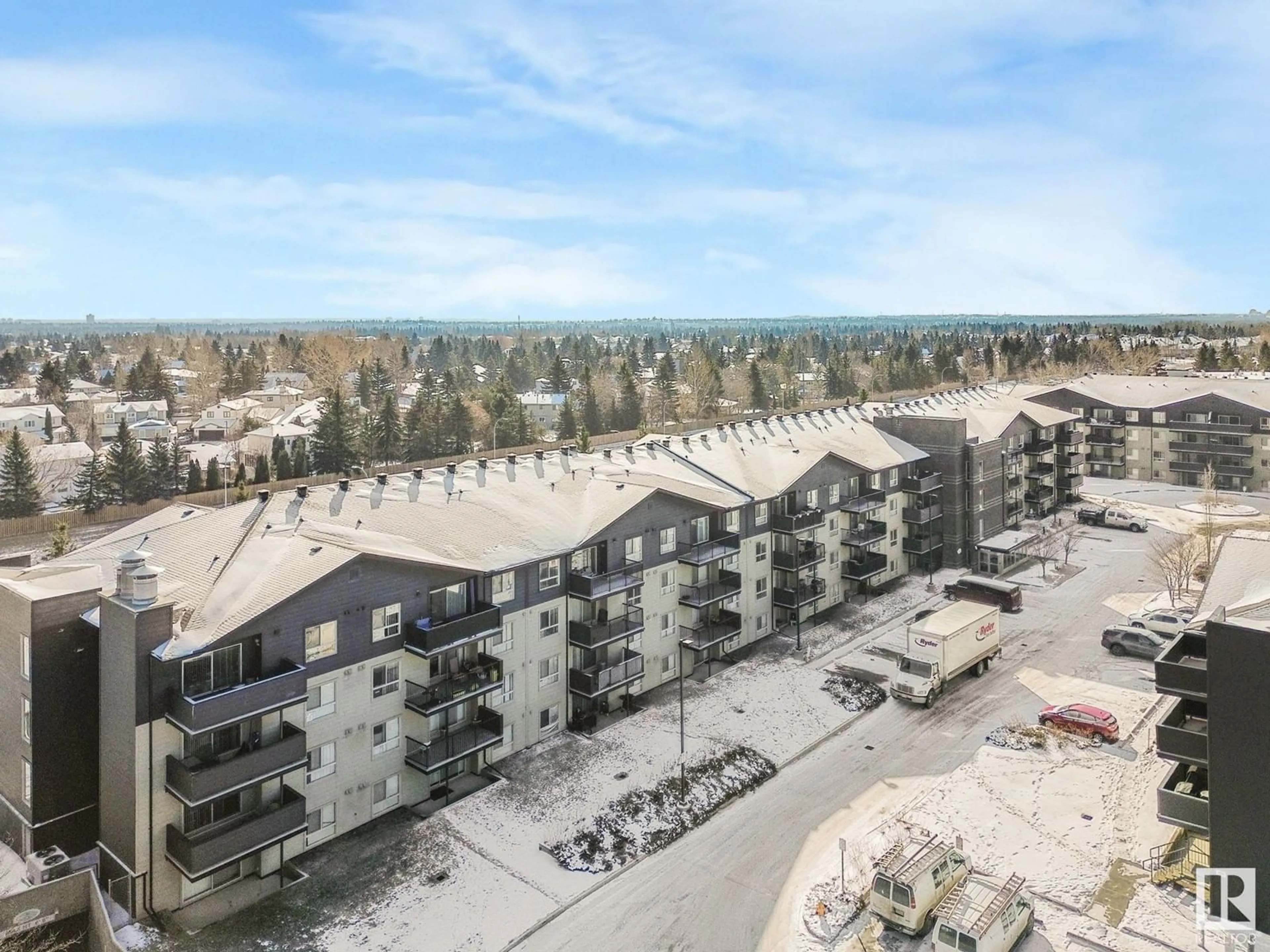 A pic from outside/outdoor area/front of a property/back of a property/a pic from drone, unknown for #304 - 17003 67 AV, Edmonton Alberta T5T6Y5