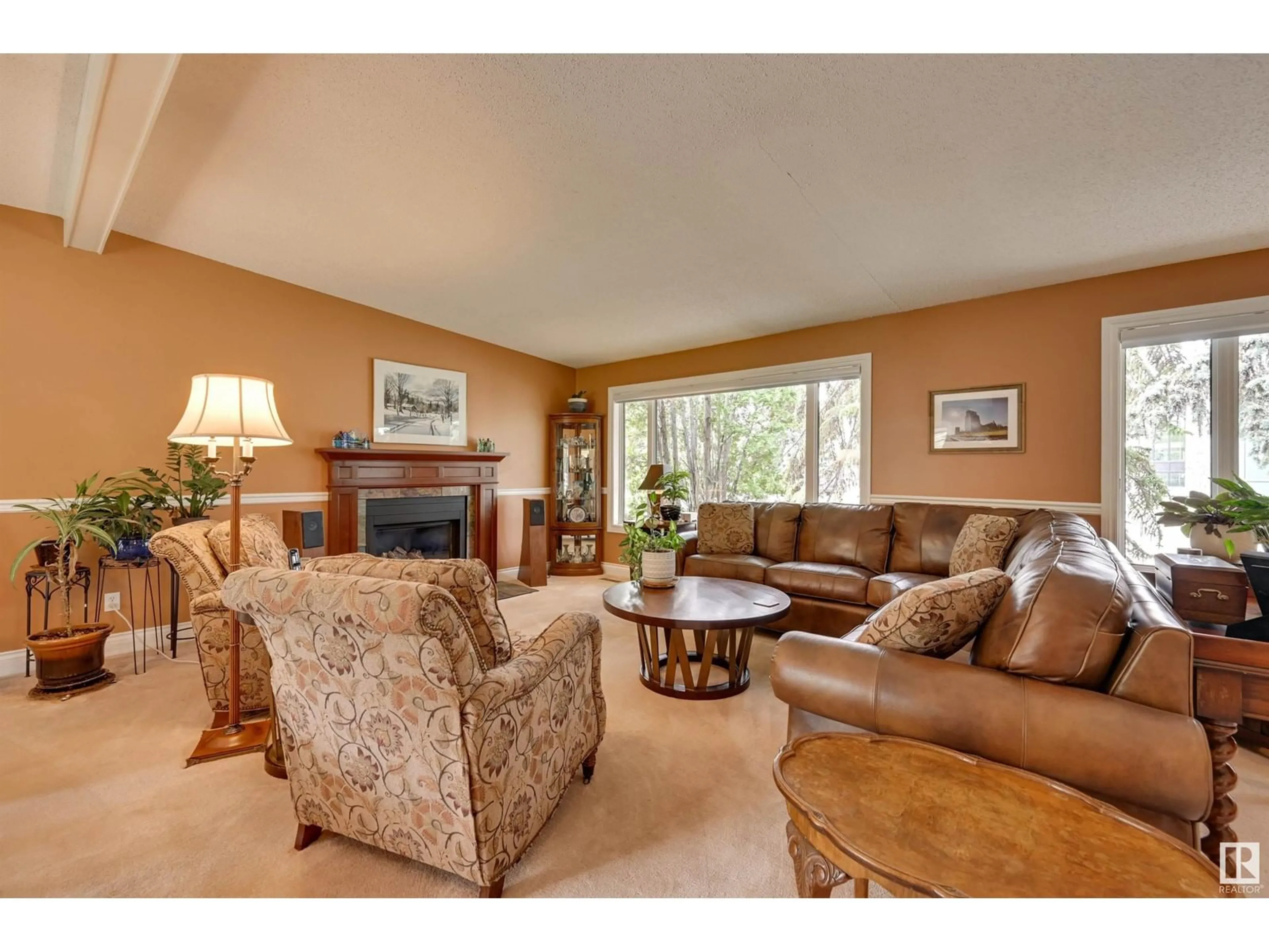 Living room with furniture, unknown for 8503 BUENA VISTA RD, Edmonton Alberta T5R5R7