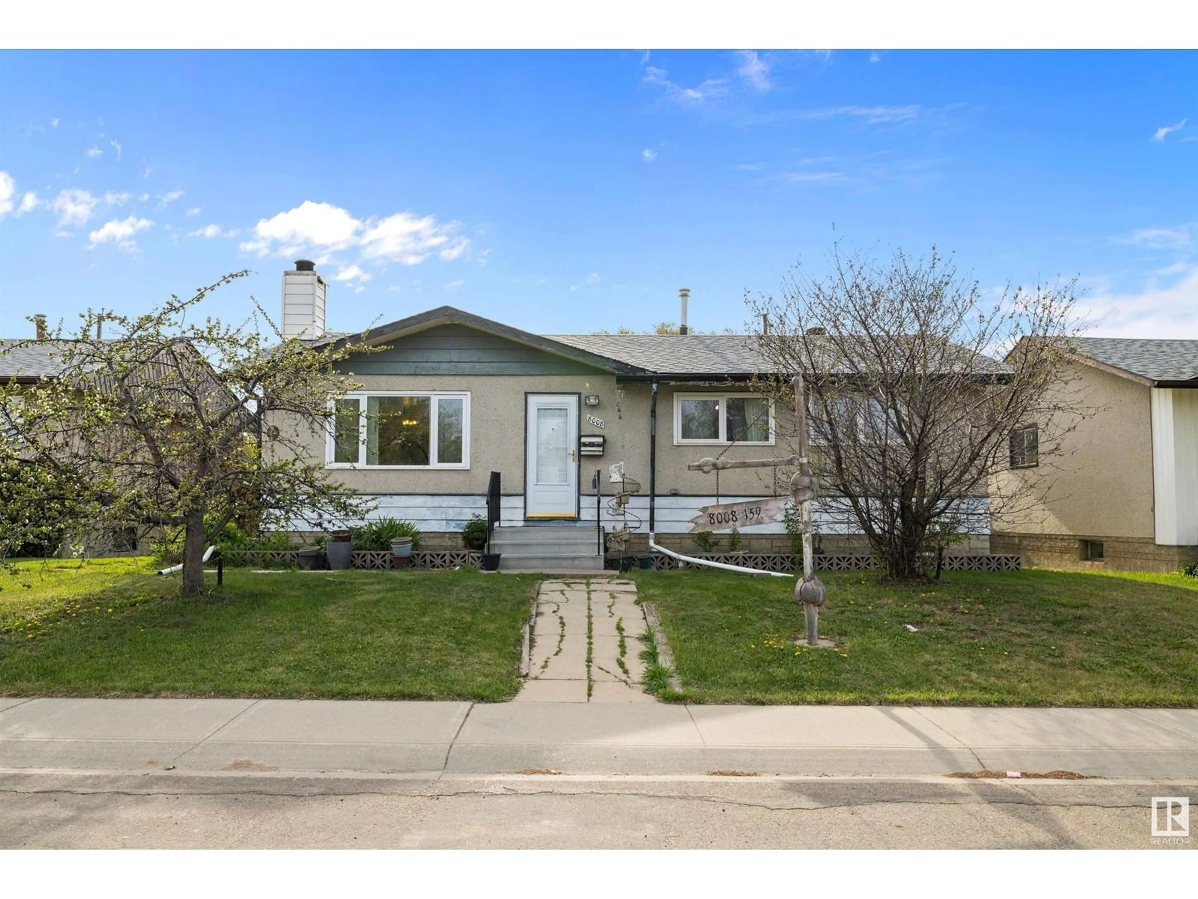Home with vinyl exterior material, street for NW - 8008 159 ST, Edmonton Alberta T5R2E4